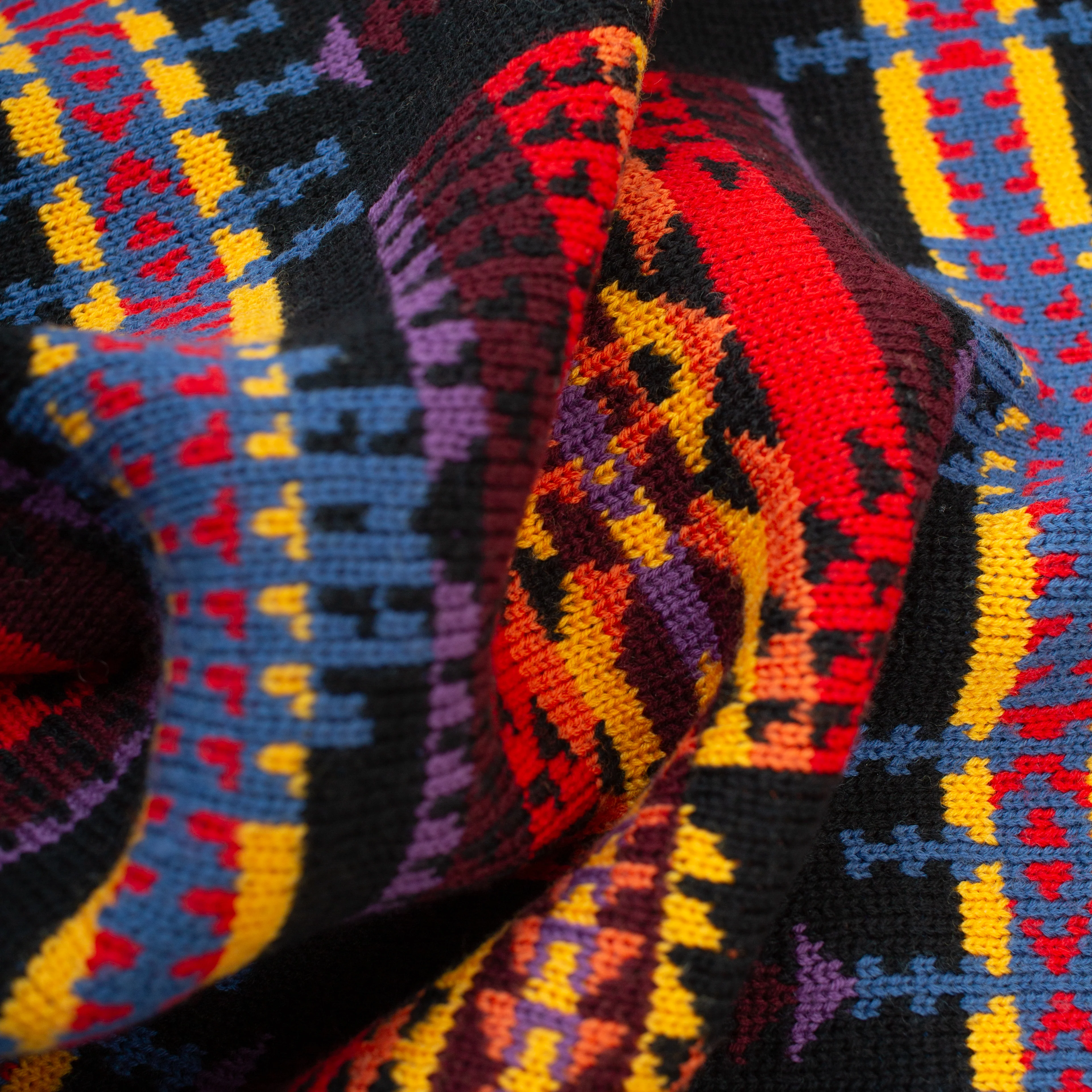 Jacquard Vintage Vest - Black/Multi - Image 6