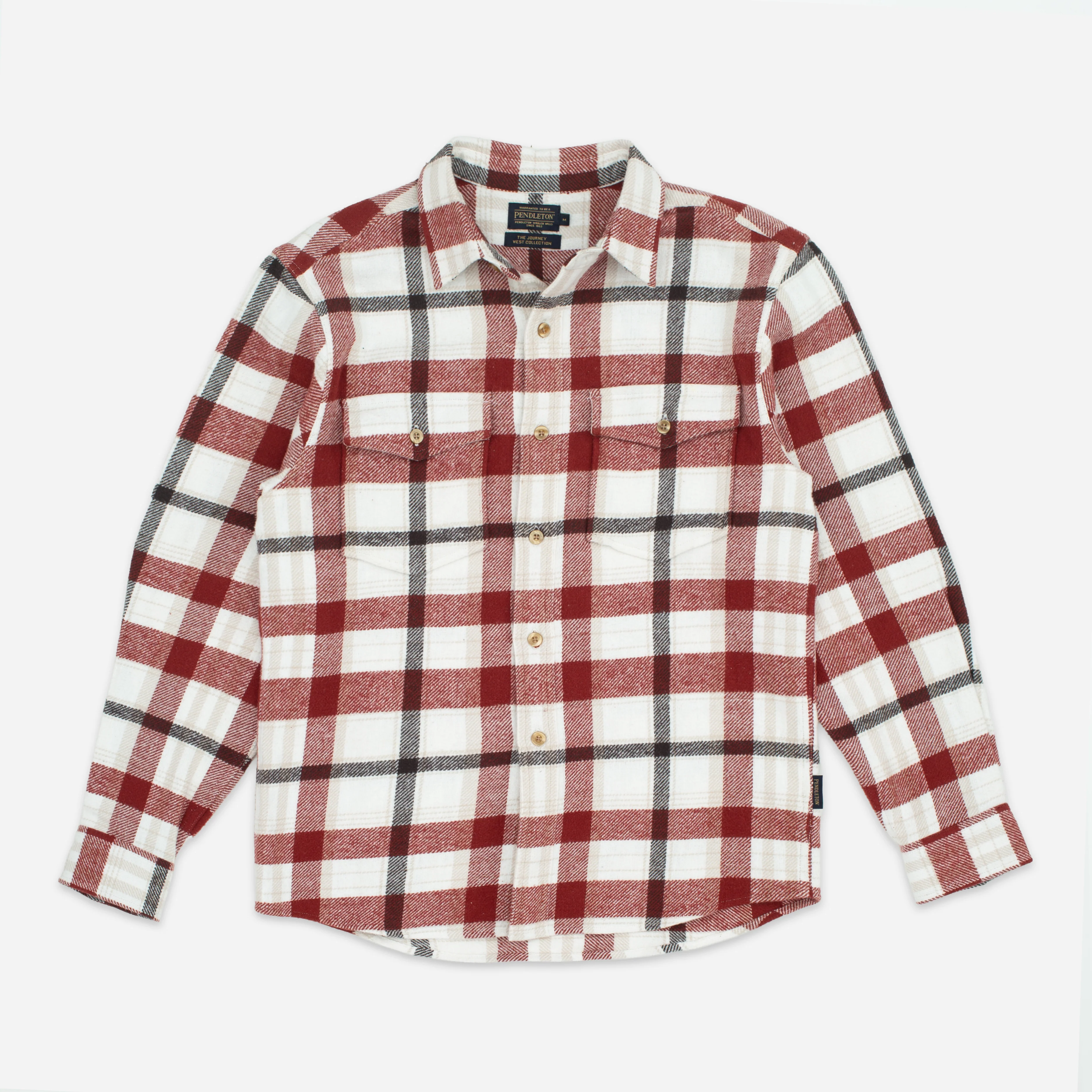 Big Pocket Shirt - White/Brandy Brown