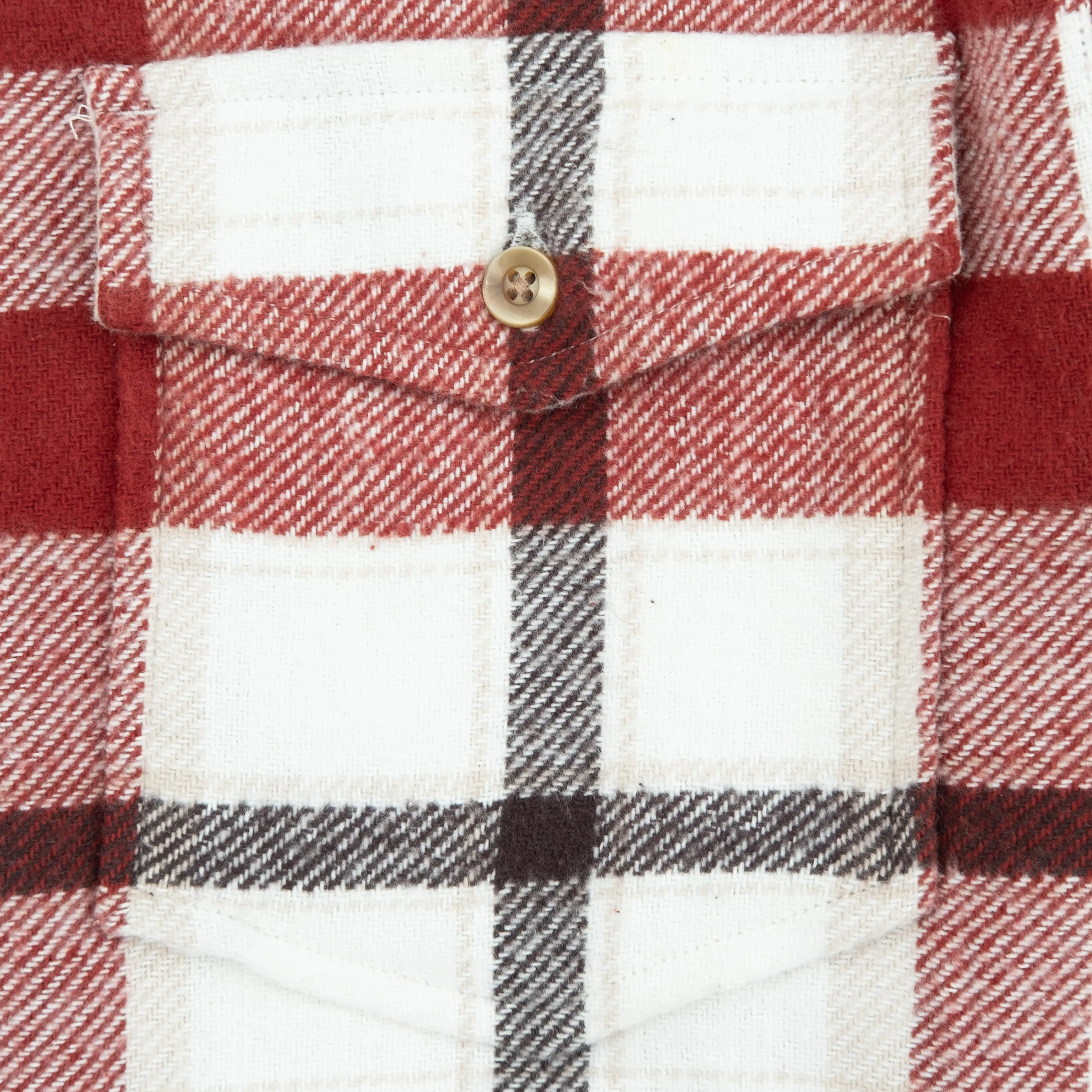 Big Pocket Shirt - White/Brandy Brown - Image 3
