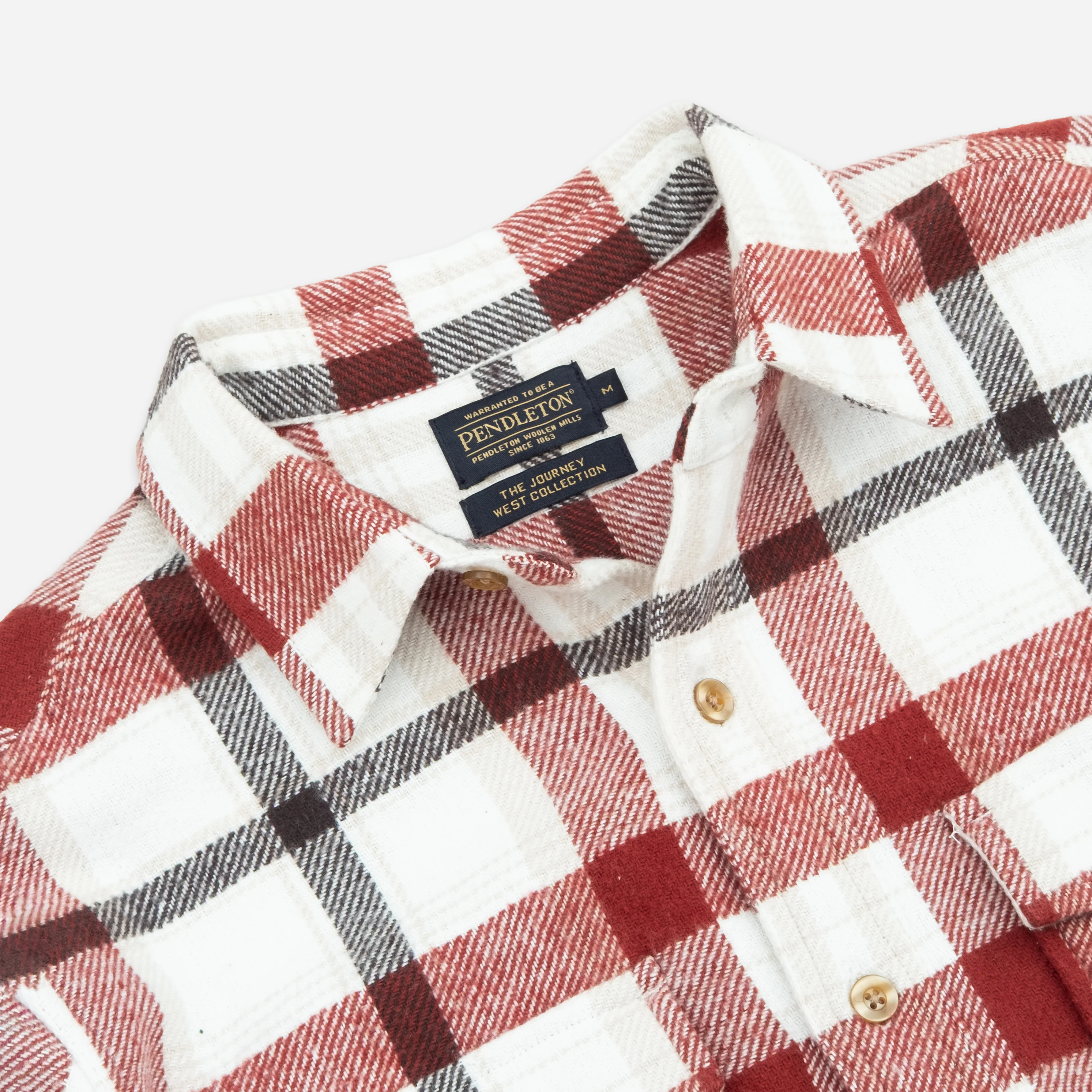 Big Pocket Shirt - White/Brandy Brown - Image 5
