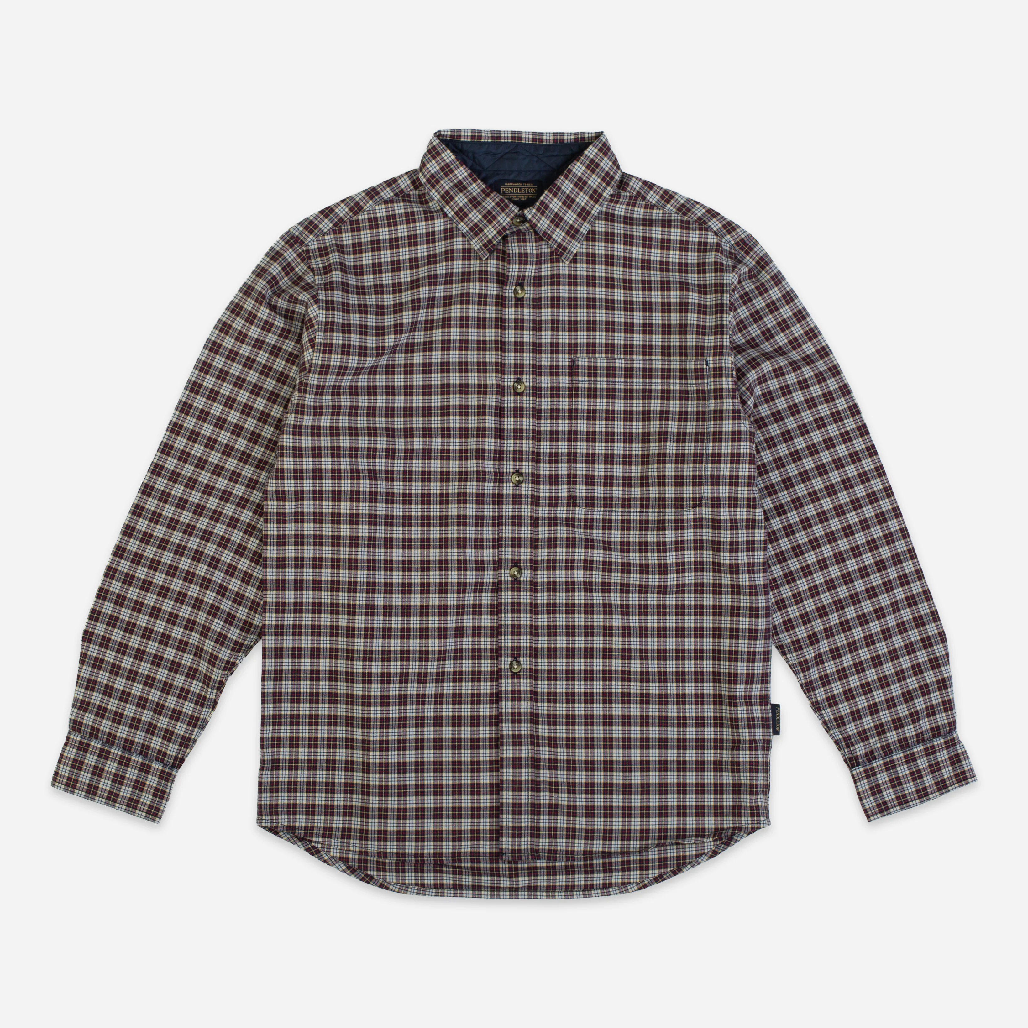 Lined Collar Tartan Shirt - White/Jade - Image 2