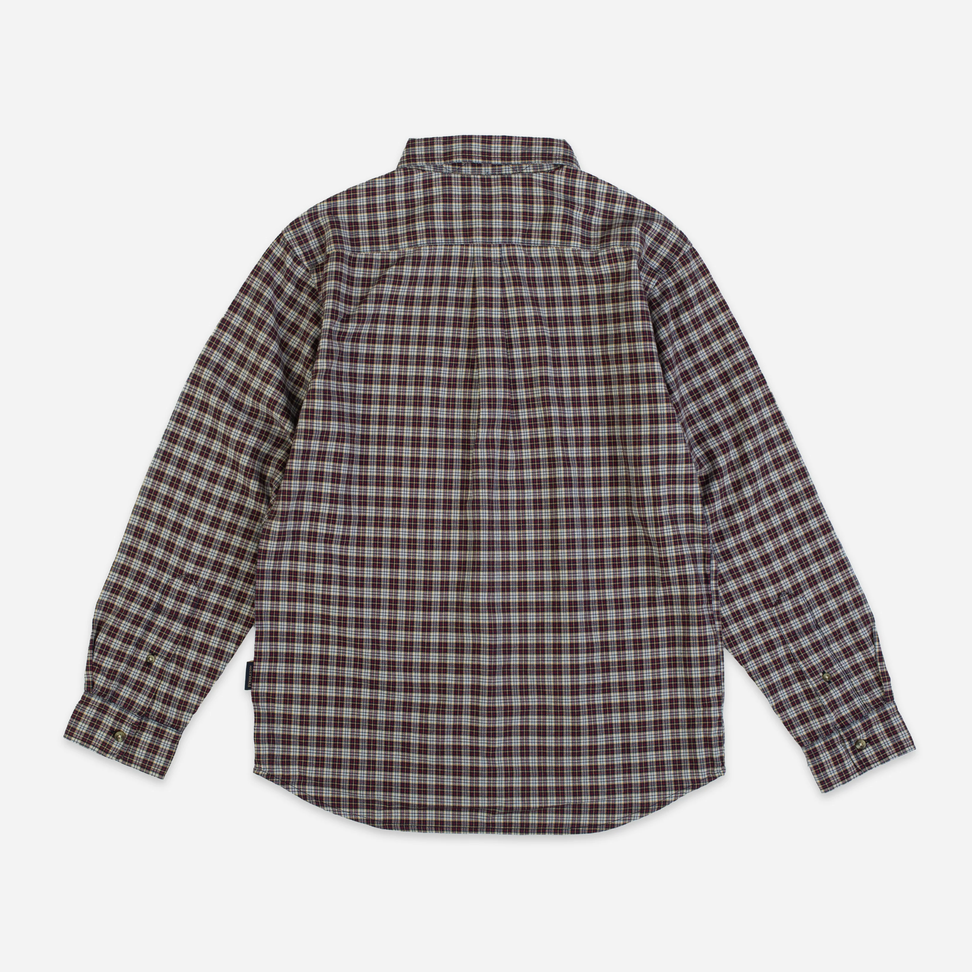 Lined Collar Tartan Shirt - White/Jade - Image 3