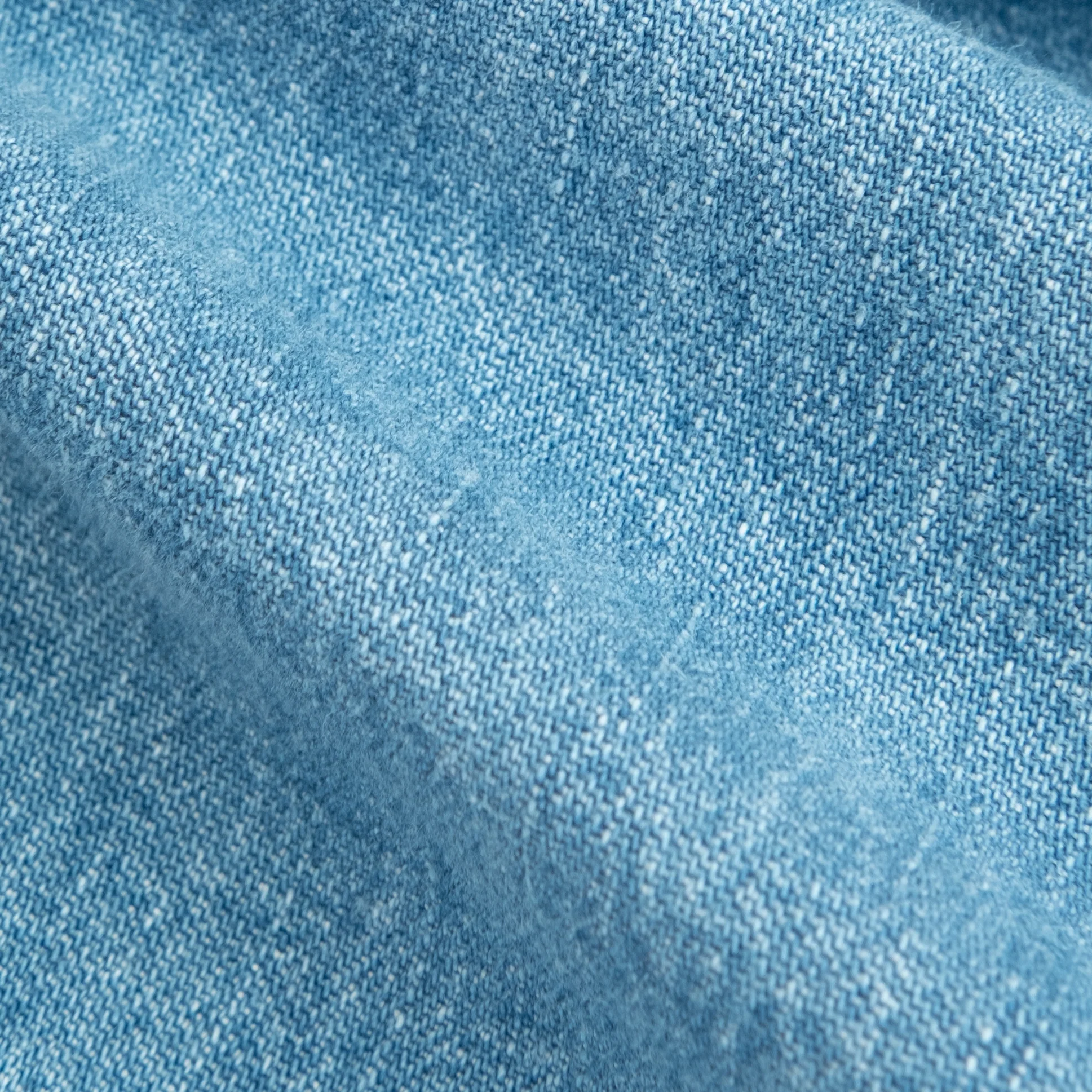 Western Denim Work Shirt - Stone Wash Blue - Image 5