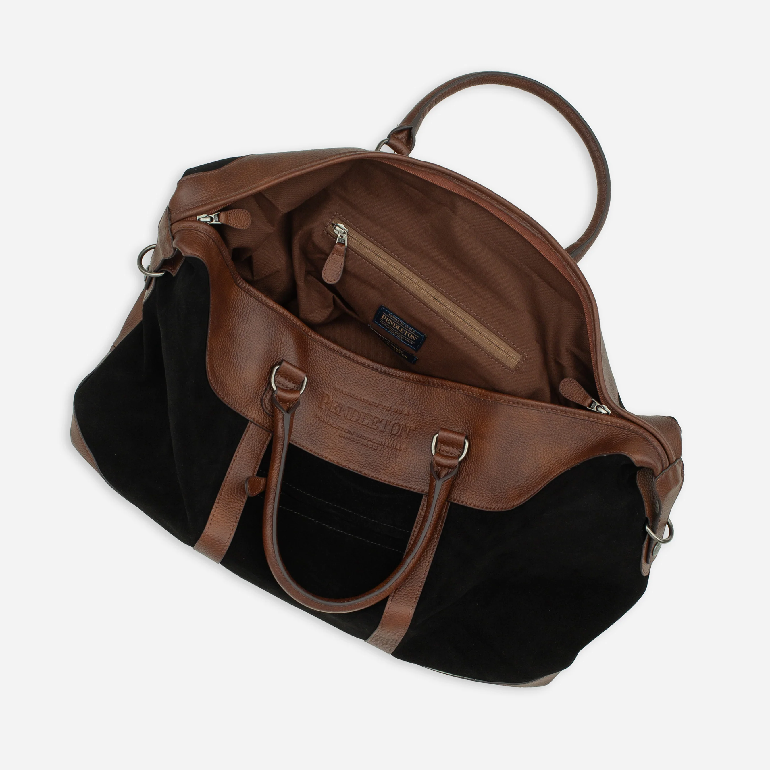 Suede Weekend Bag - Black - Image 3