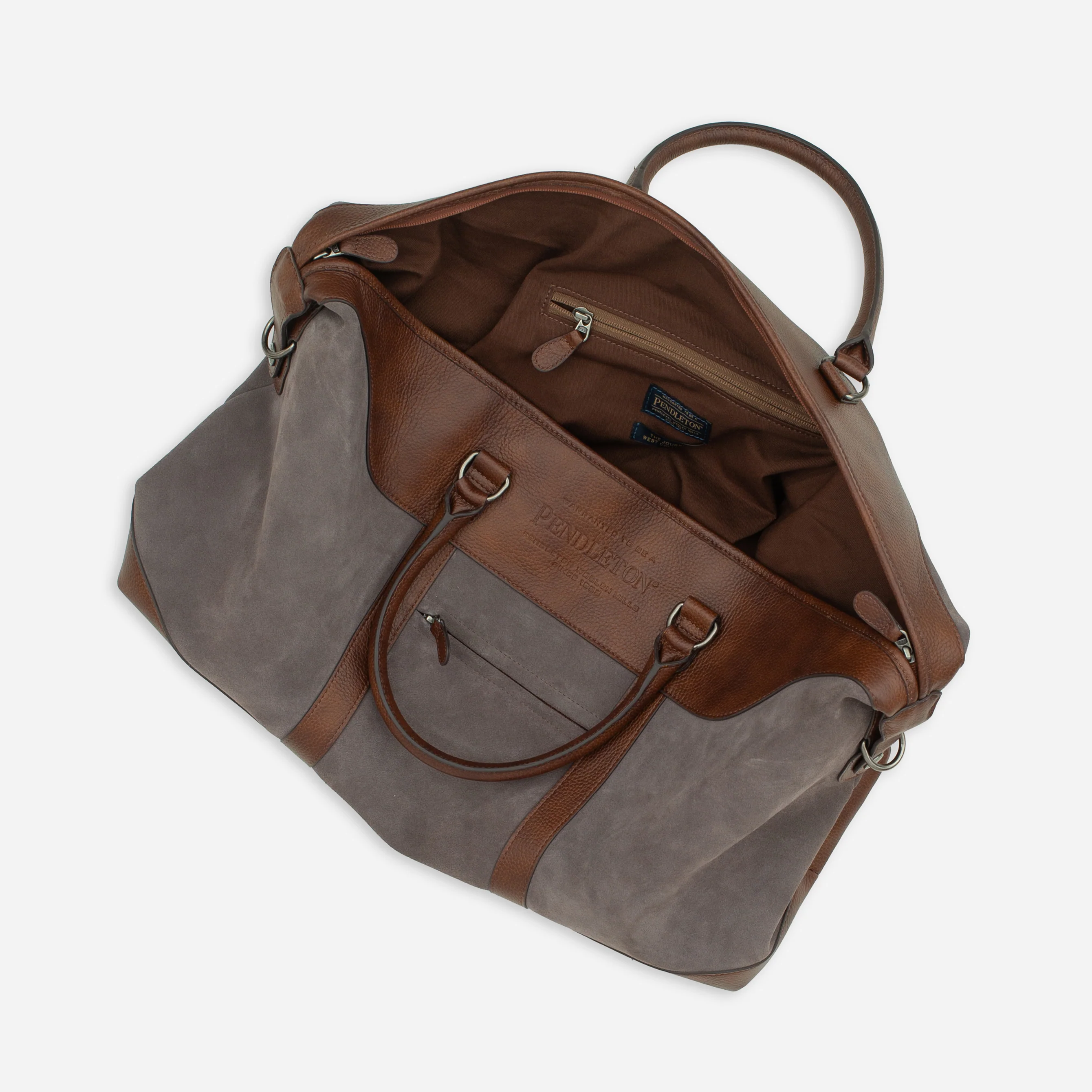 Suede Weekend Bag - Brown - Image 3
