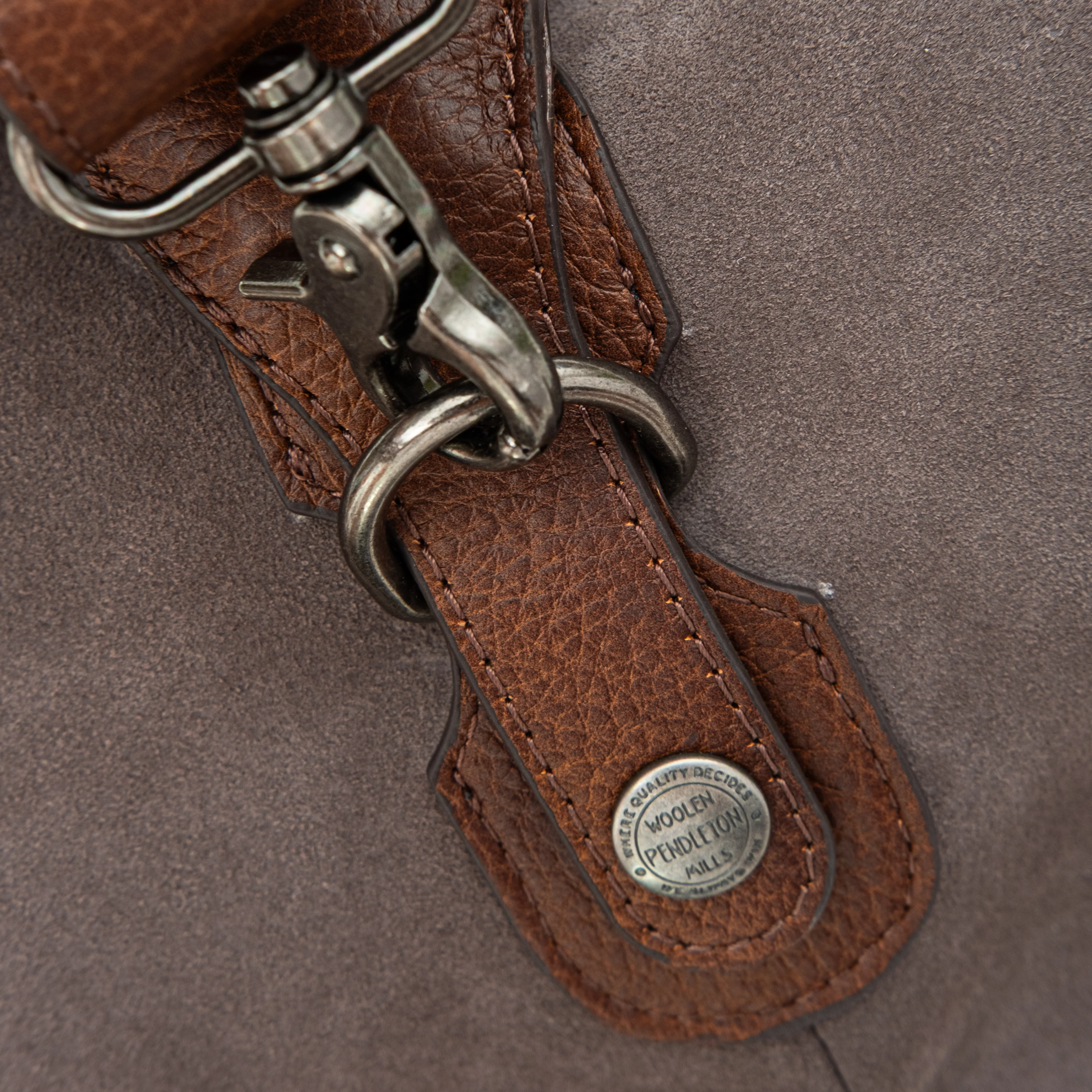 Suede Weekend Bag - Brown - Image 4