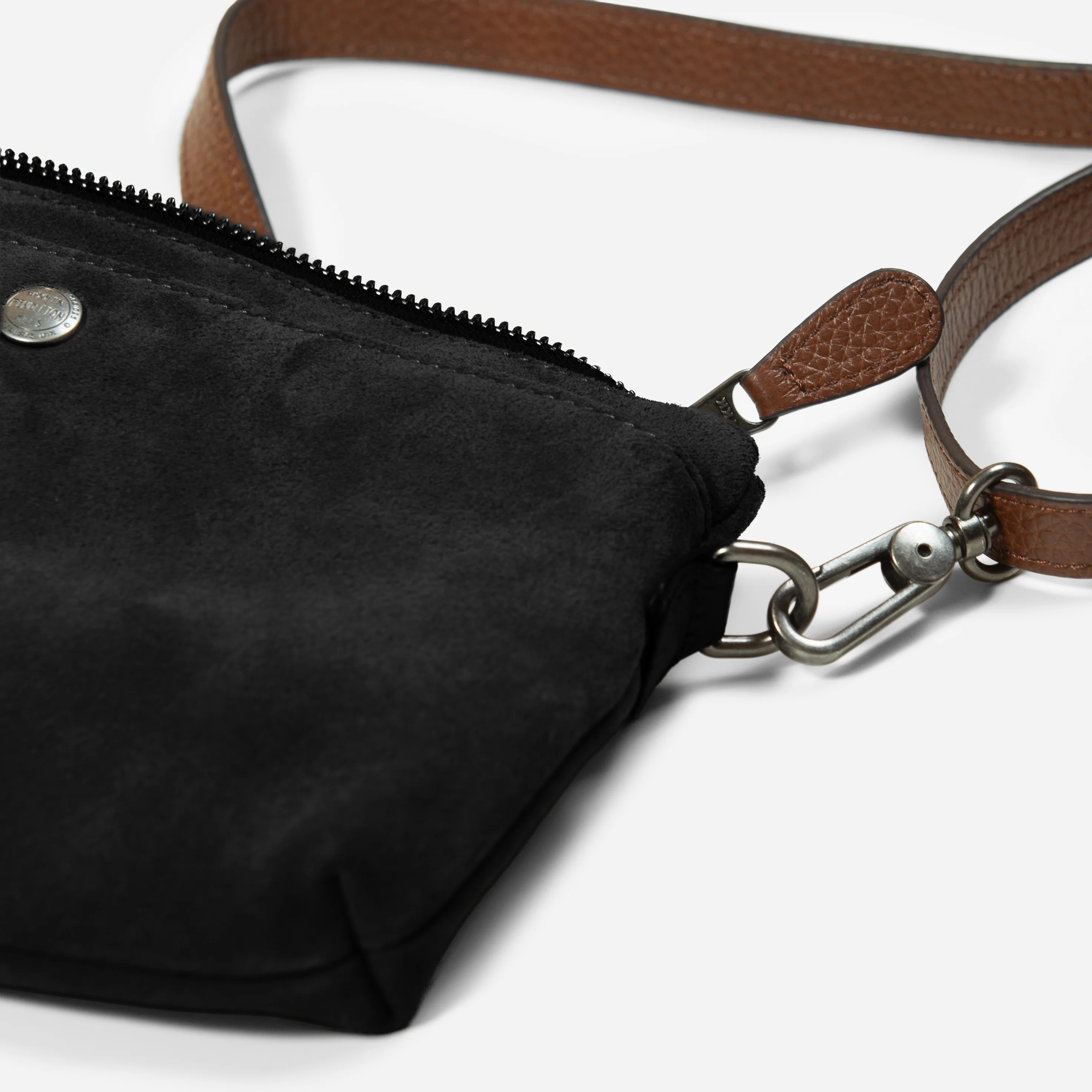 Suede Sling Bag - Black - Image 2