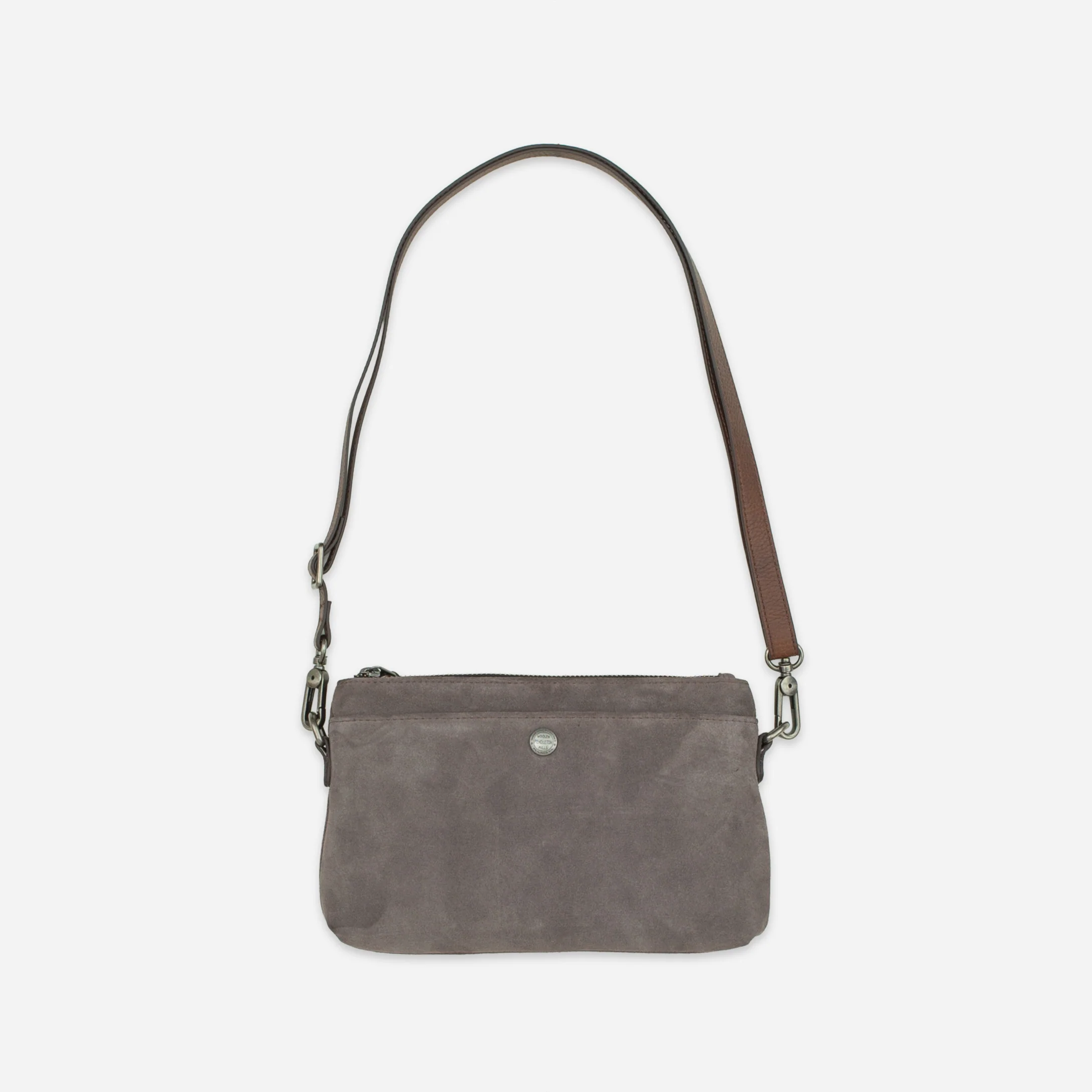 Suede Sling Bag - Brown