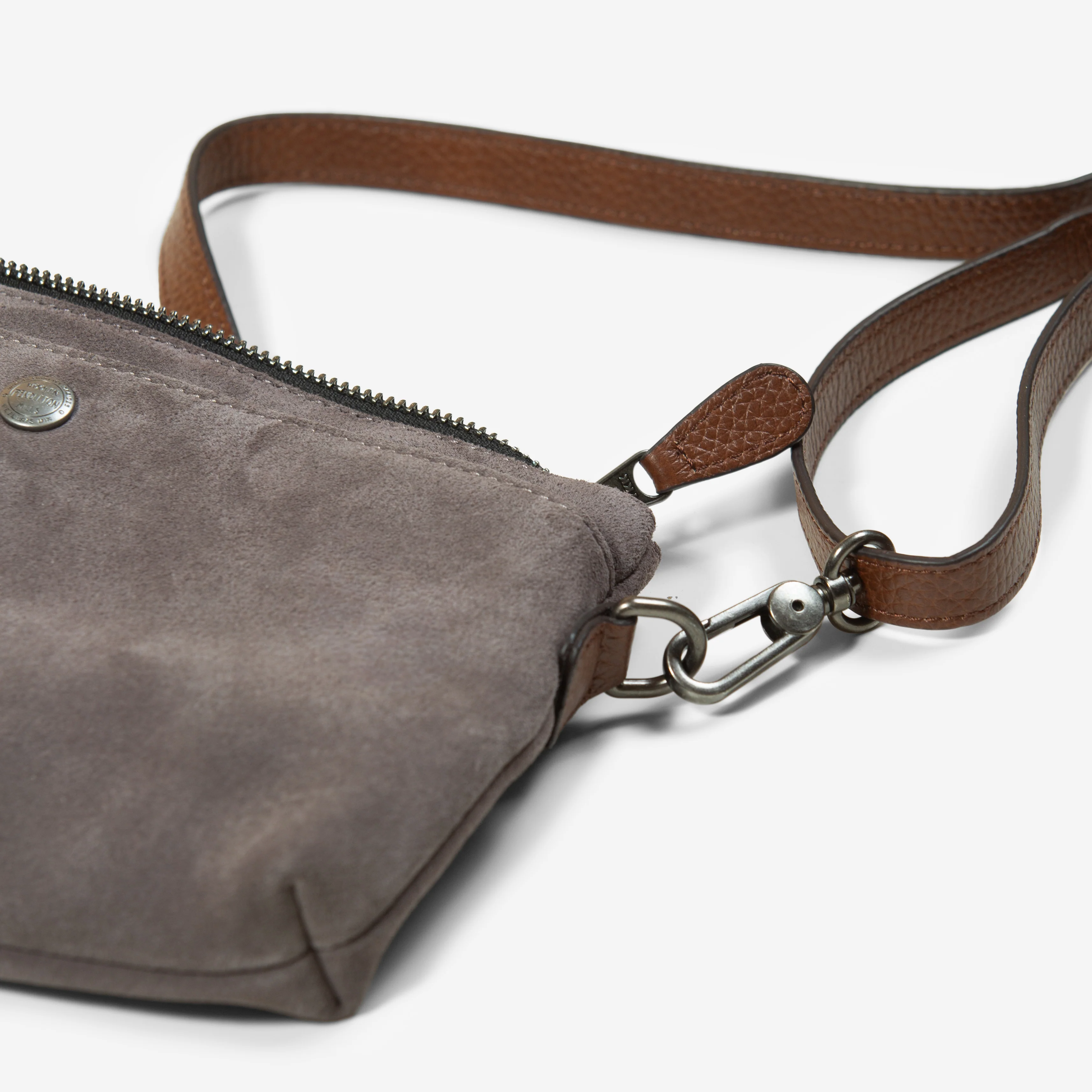 Suede Sling Bag - Brown - Image 4