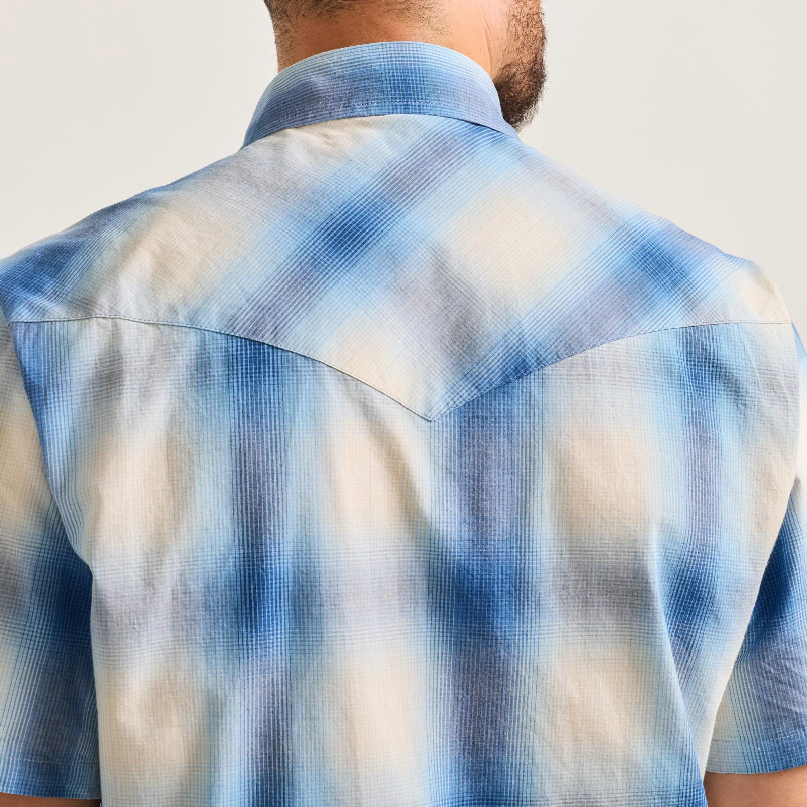 Frontier Summer Shirt - Ivory/Blue Plaid - Image 4