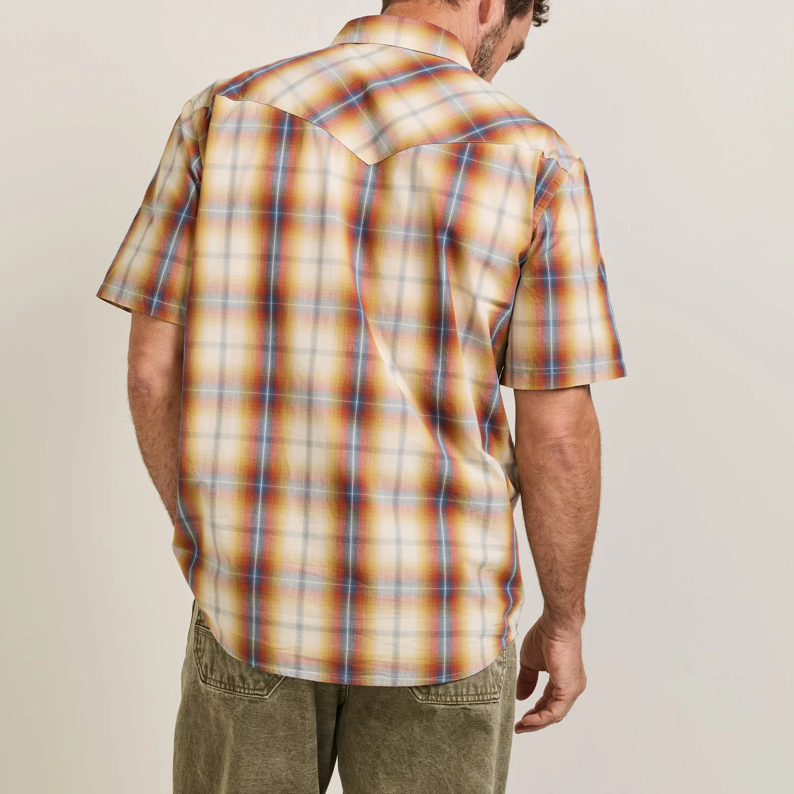 Frontier Summer Shirt - Ecru/Turquoise Plaid - Image 2