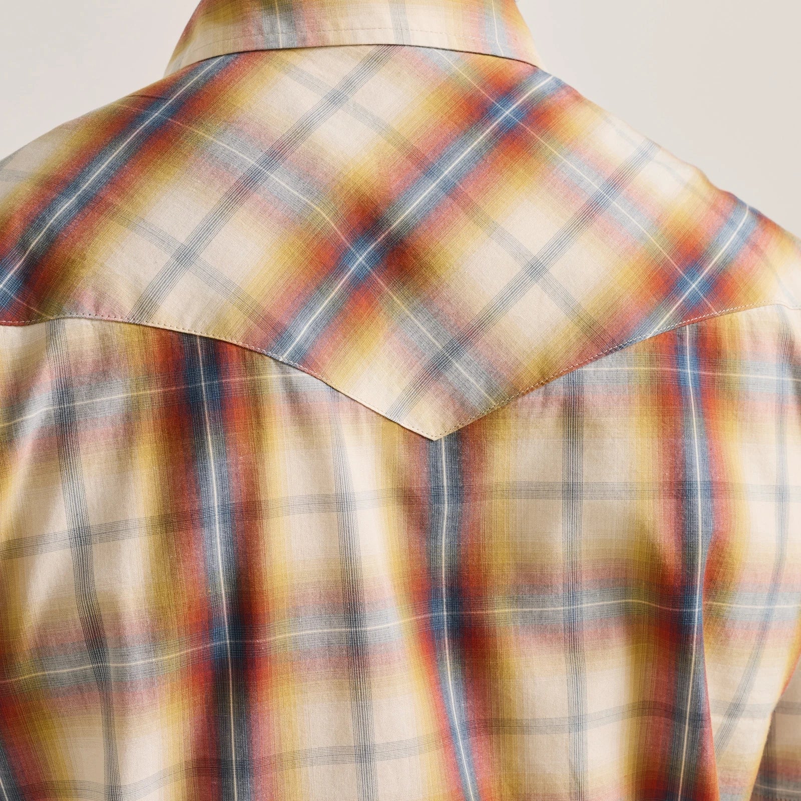 Frontier Summer Shirt - Ecru/Turquoise Plaid - Image 4