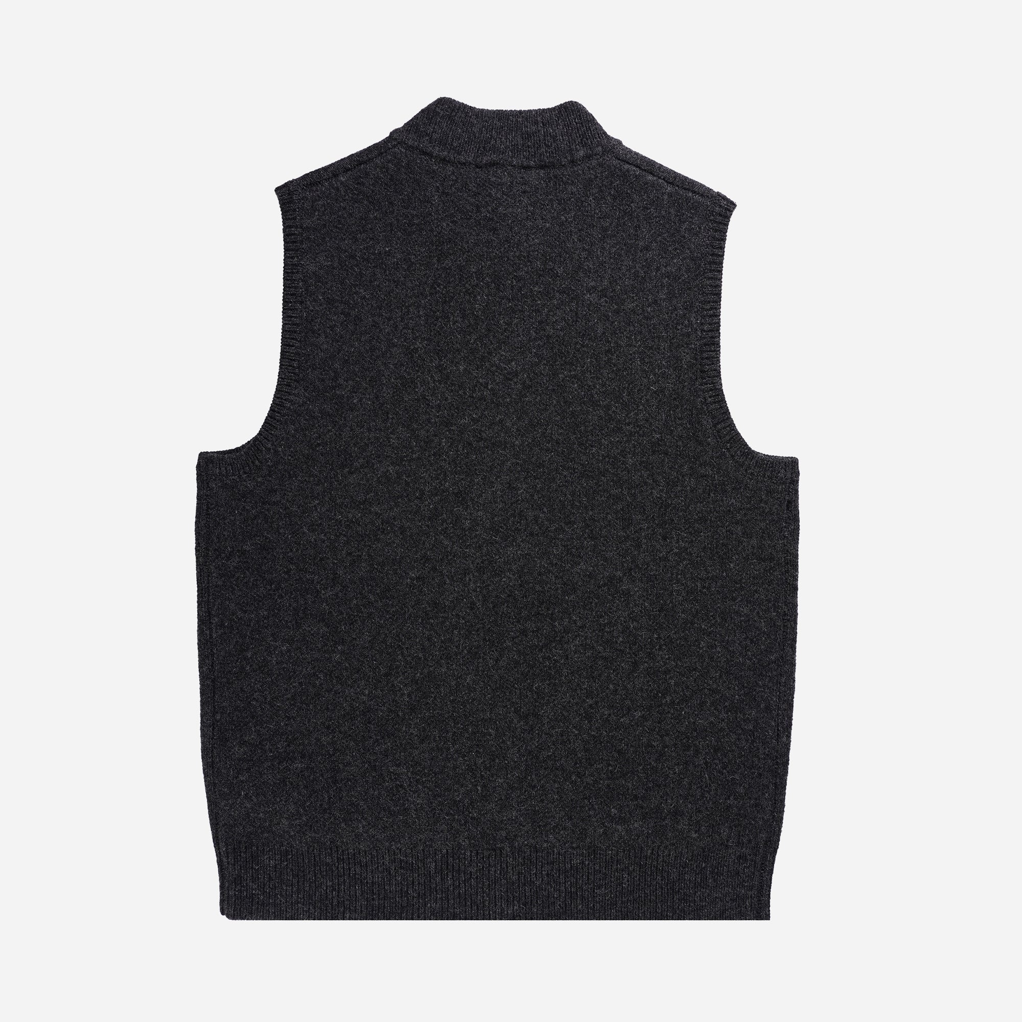 Wool Sweater Vest - Black Heather - Image 4