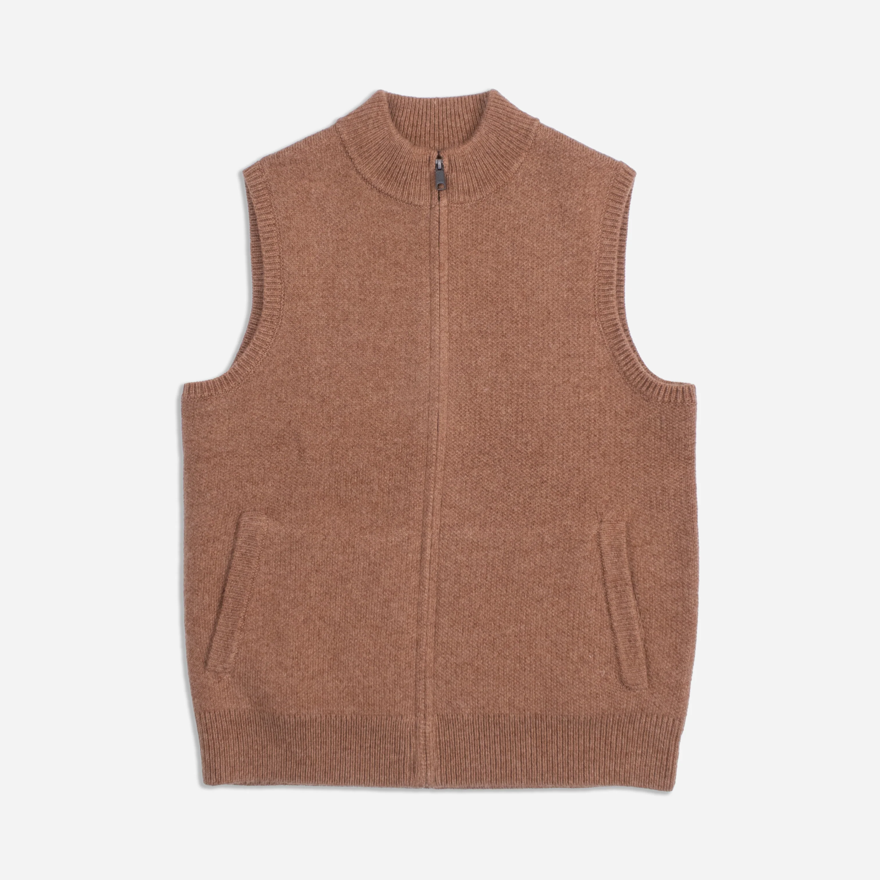Wool Sweater Vest - Tan Mix