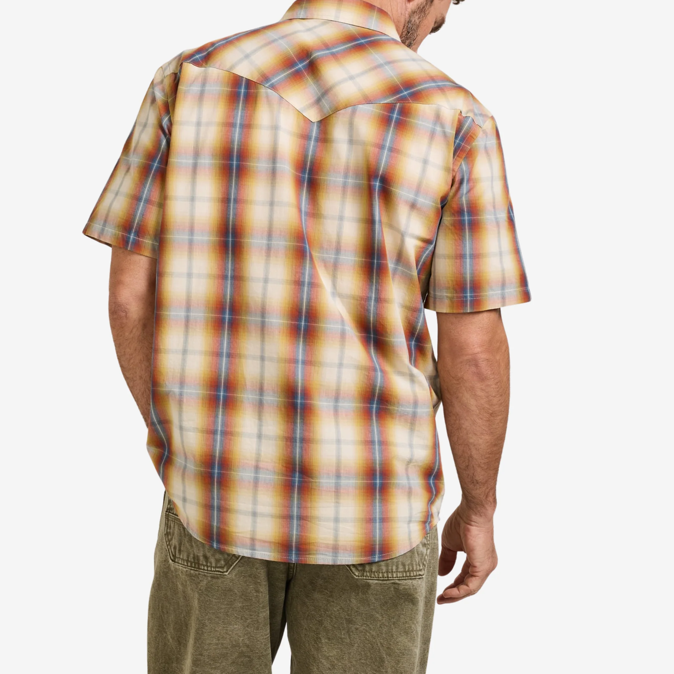 SS Frontier Shirt - Tan/Blue/Rust Plaid - Image 2