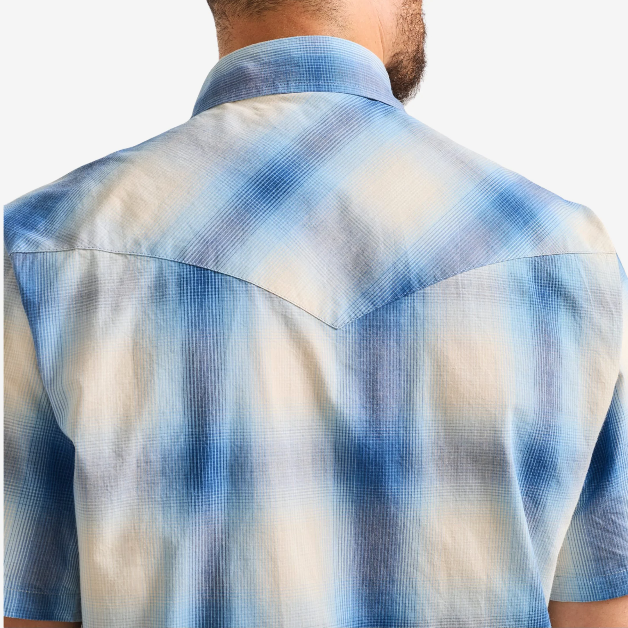 SS Frontier Shirt - White/Charcoal Plaid - Image 4
