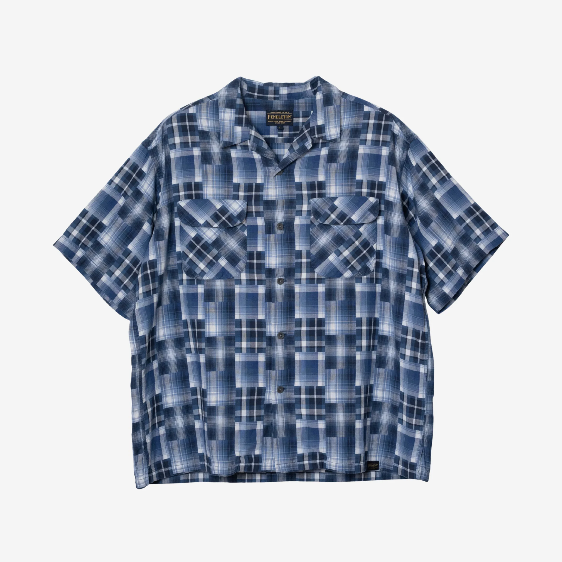 SS Open Collar Shirt - Indigo