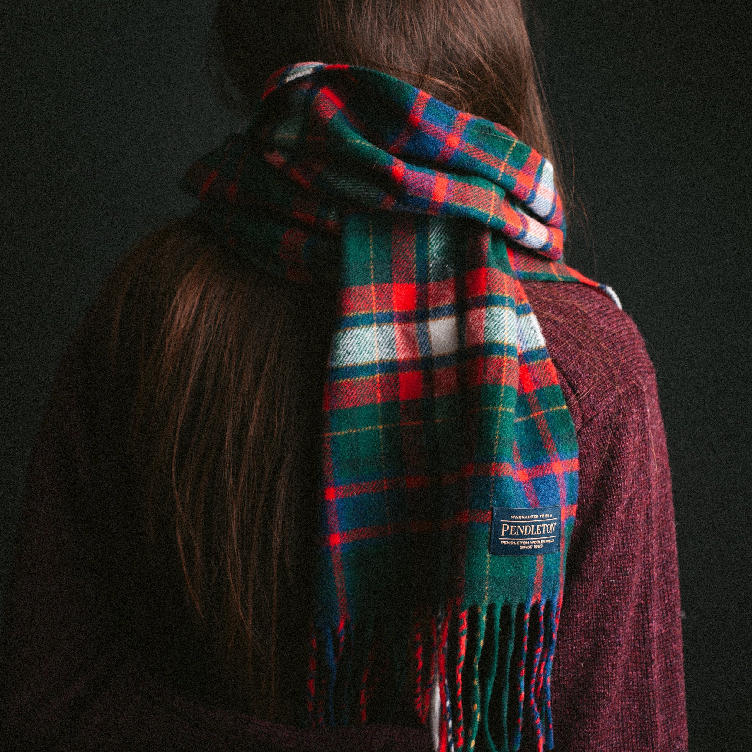 Womens Relaxed Shetland Sweater - Burgundy Heather - Image 3