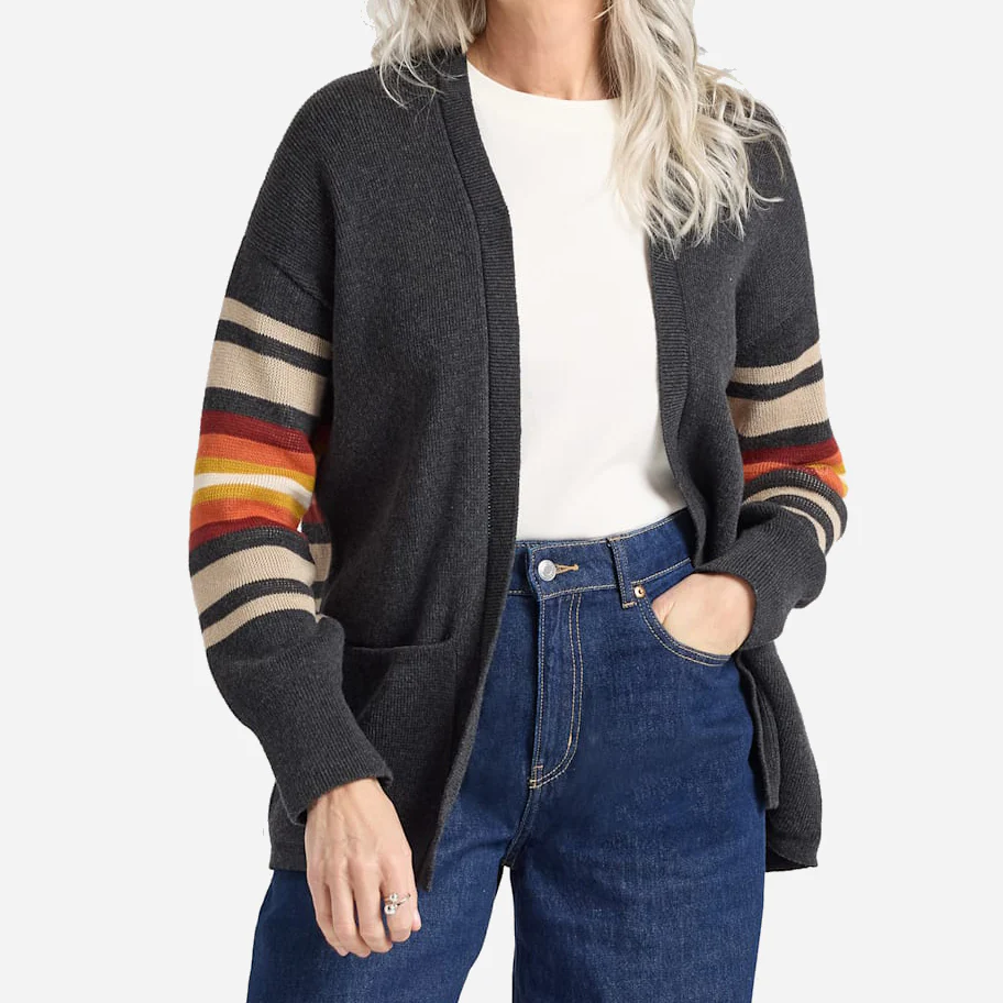 Womens Sierra Springs Cardigan - Harding Charcoal Heather - Image 3