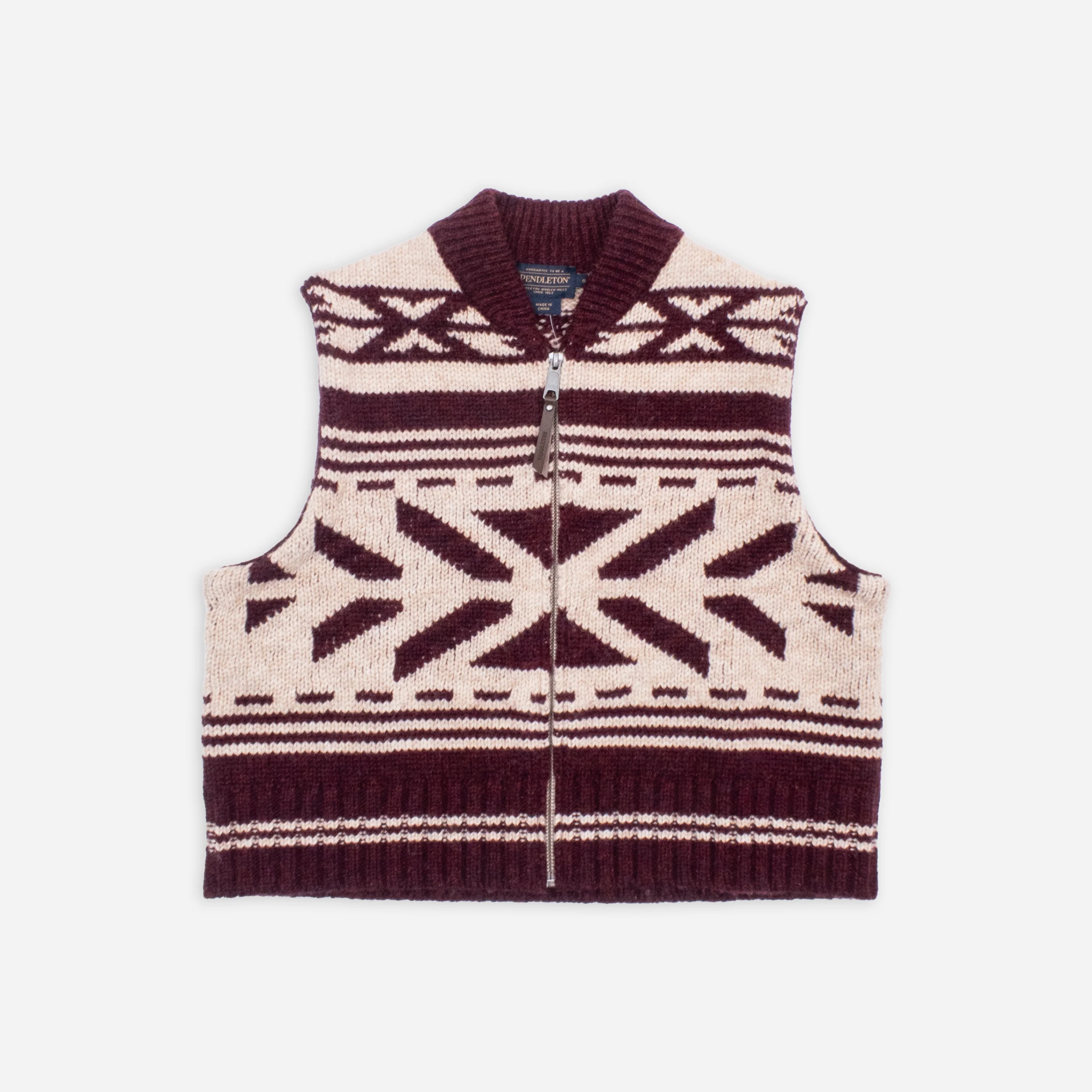 Womens Wool Sweater Vest - Alpine Burgundy - Image 7