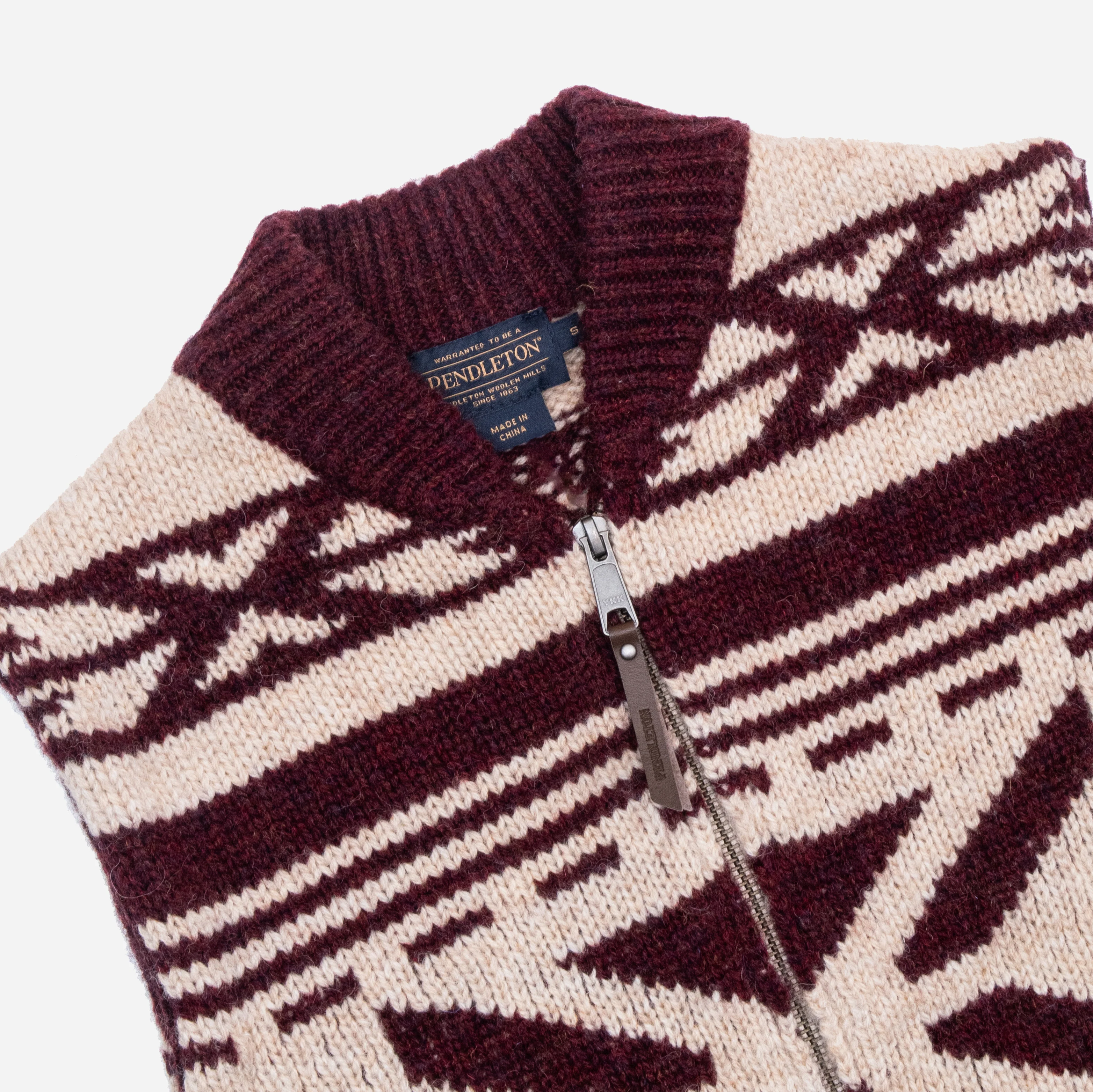Womens Wool Sweater Vest - Alpine Burgundy - Image 8