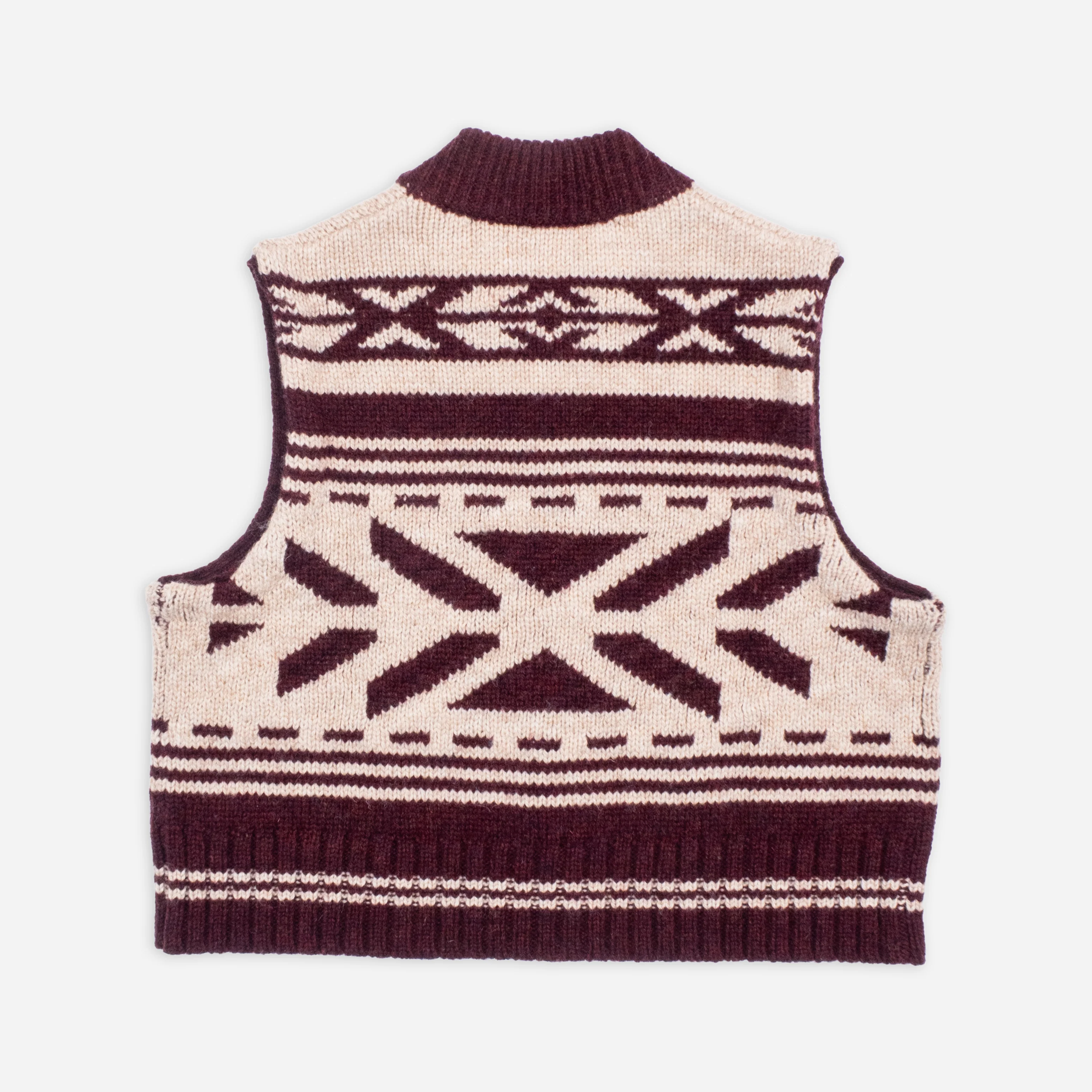 Womens Wool Sweater Vest - Alpine Burgundy - Image 9