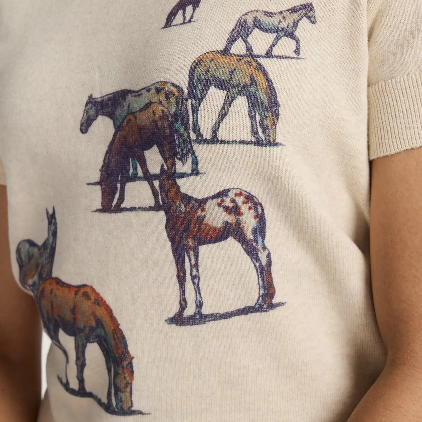 Womens Wild Horse Sweater - Ecru - Image 3