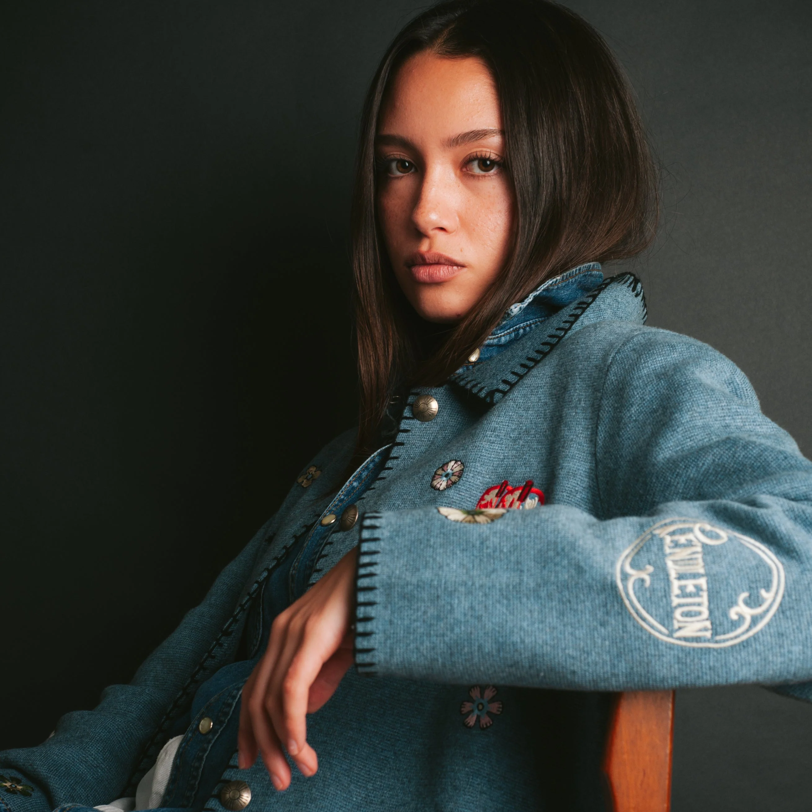 Womens Souvenir Cardigan - Denim Heather - Image 7