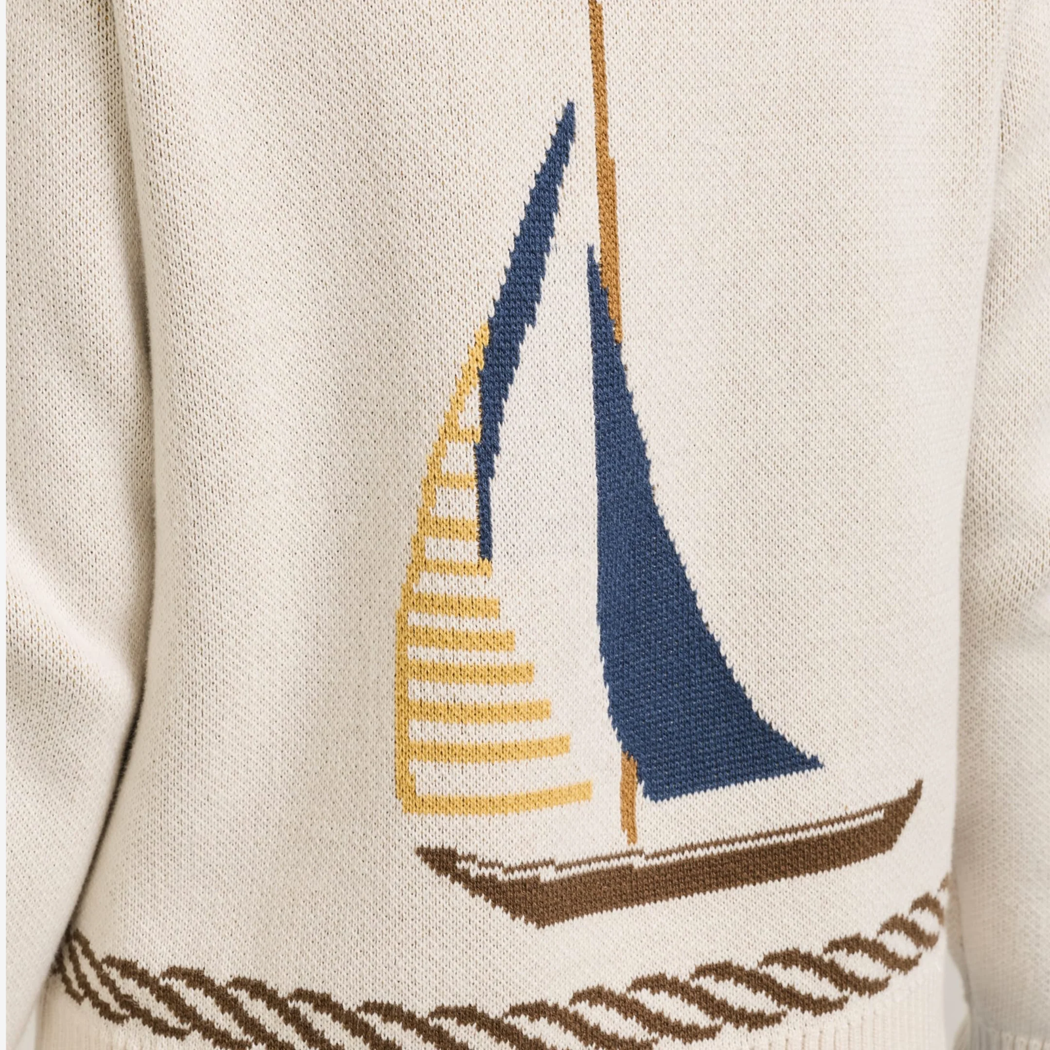 Women's Lake Side Cotton Cardigan - Ivory - Image 4