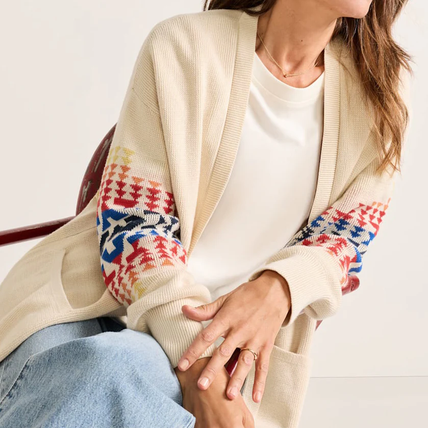 Women's Sierra Springs Cotton Cardigan - Natural Chief Joseph - Image 2