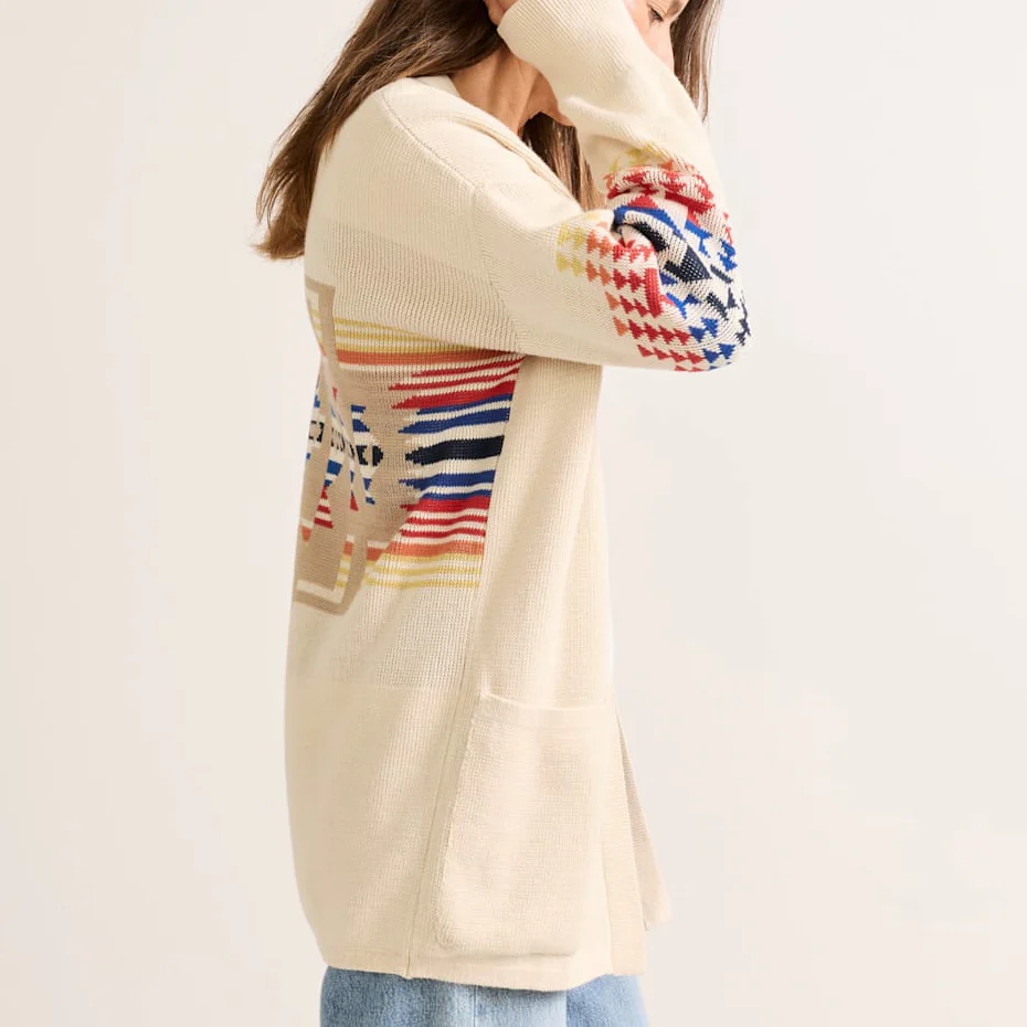 Women's Sierra Springs Cotton Cardigan - Natural Chief Joseph - Image 3