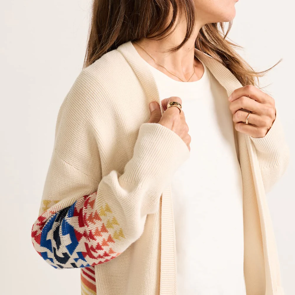 Women's Sierra Springs Cotton Cardigan - Natural Chief Joseph - Image 4