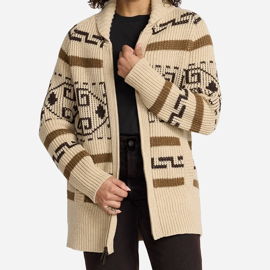 Womens Westerley Cardigan - Tan/Brown Multi - Image 11