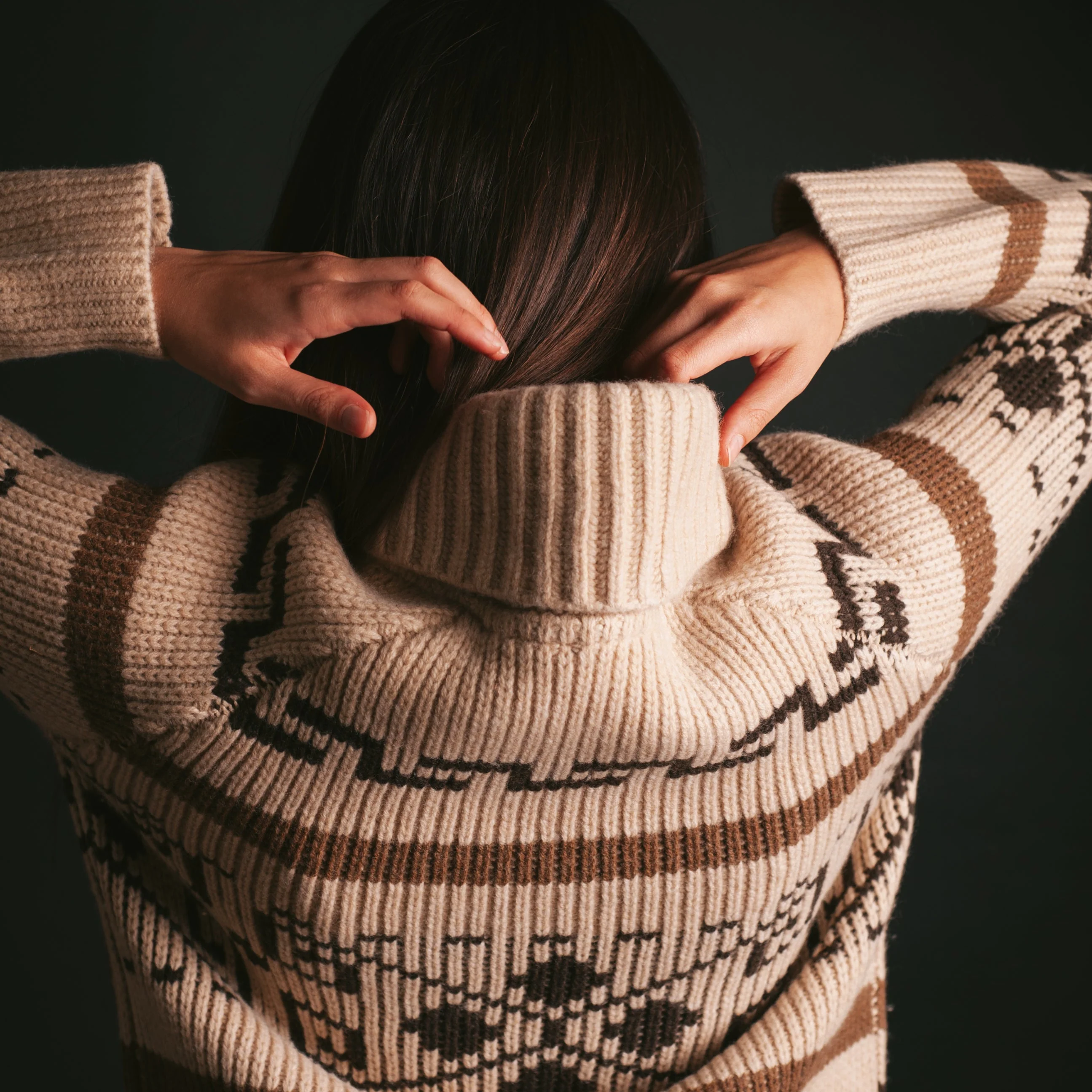 Womens Westerley Cardigan - Tan/Brown Multi - Image 7