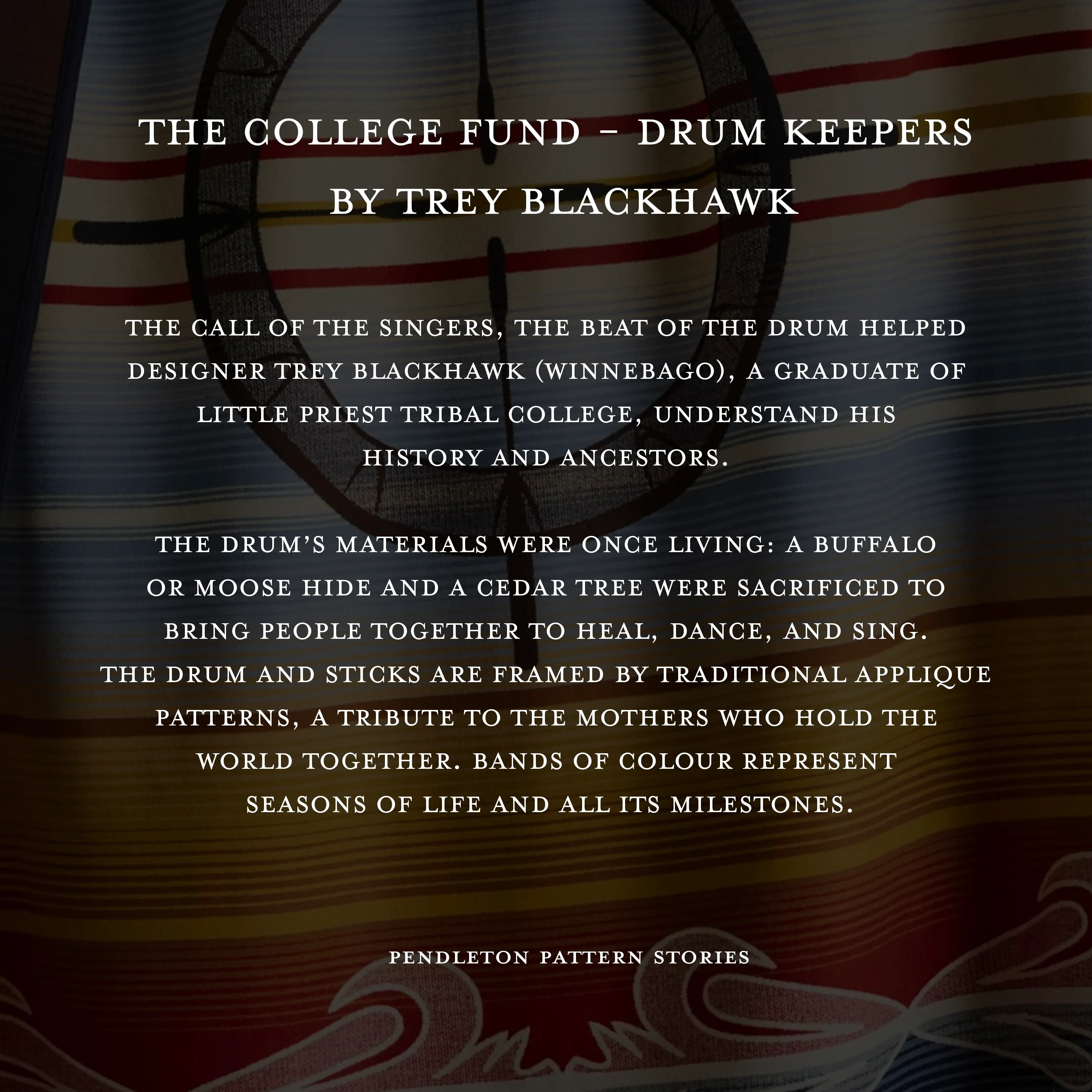 American Indian College Fund Blanket - Drum Keepers - Image 7