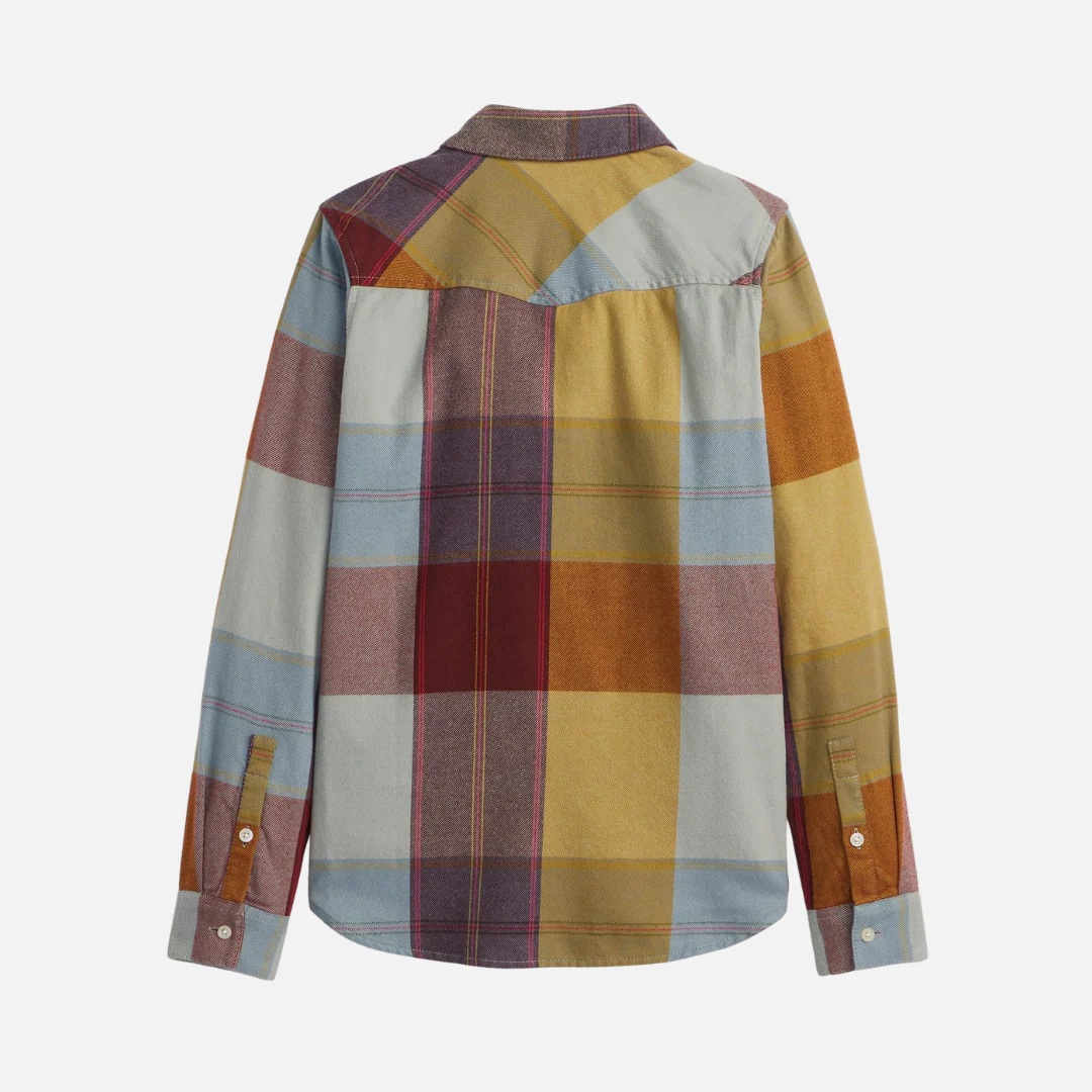 Womens Relaxed Flannel Shirt - Copper Multi Plaid - Image 6