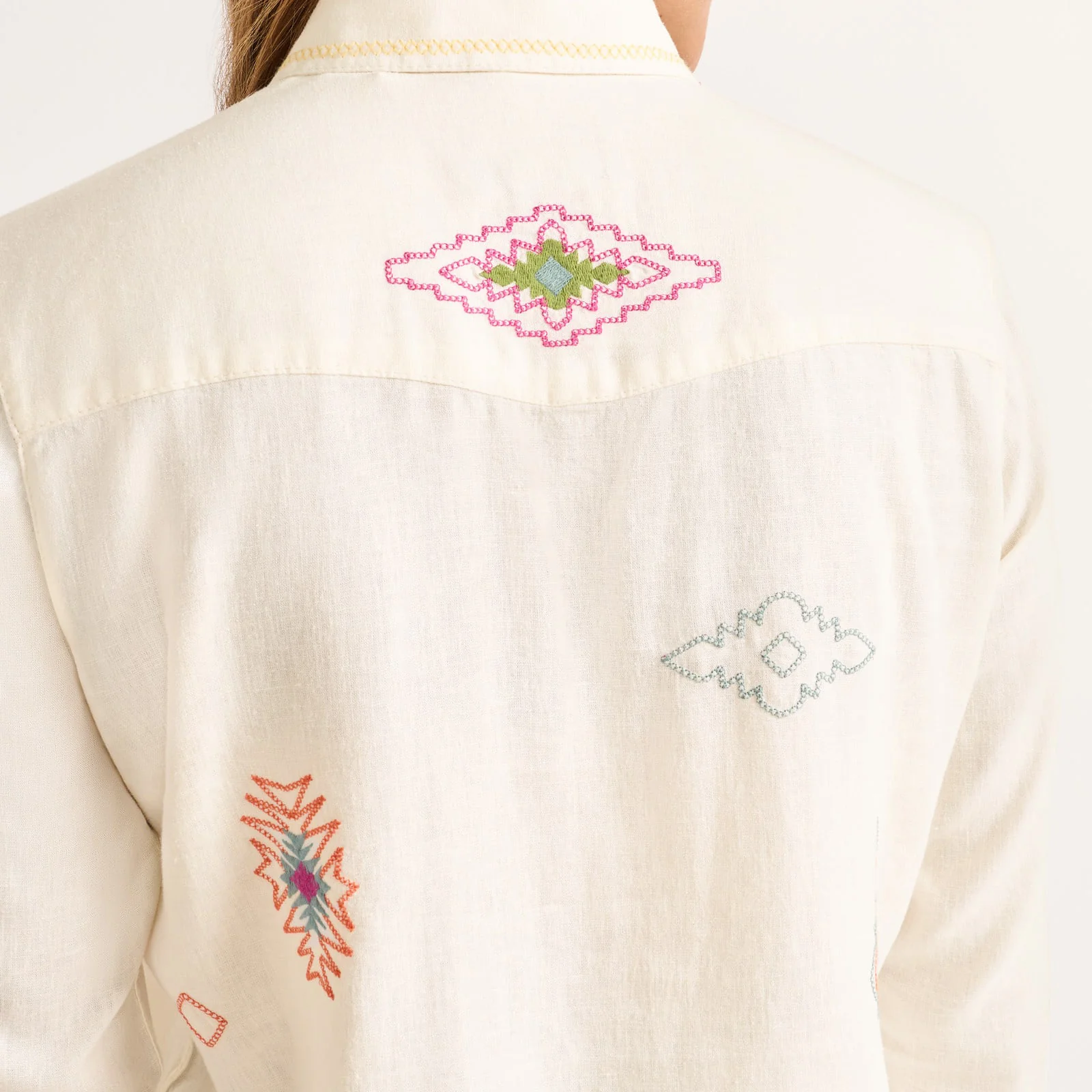 Womens The Perfect One Pocket Shirt - Ivory - Image 4