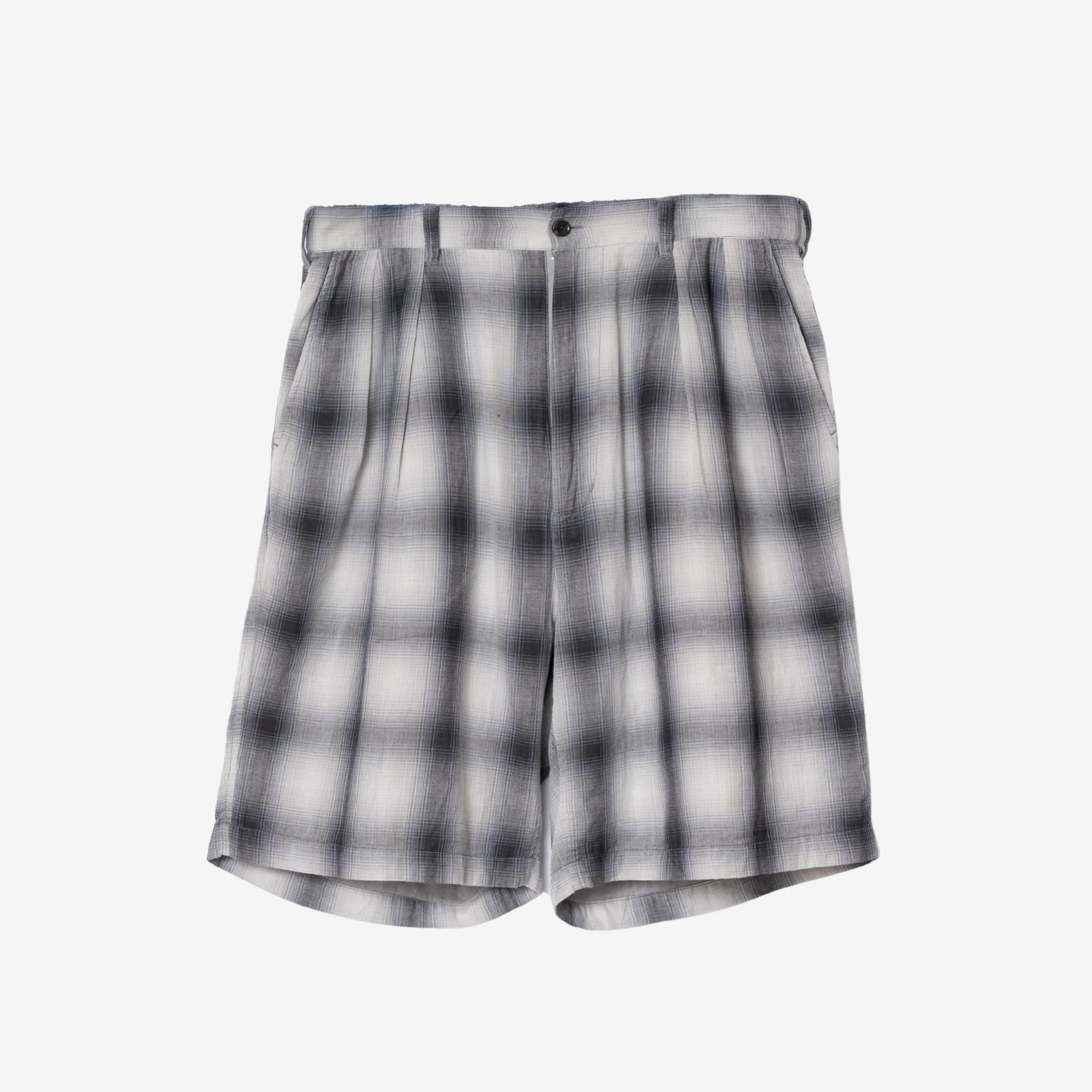 Two Pleat Shorts - Gray/Bone