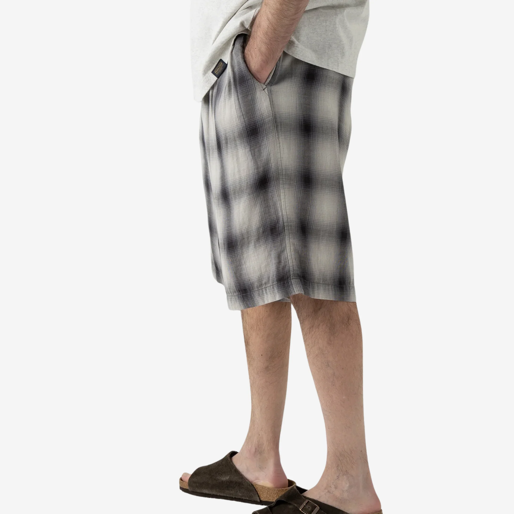 Two Pleat Shorts - Gray/Bone - Image 3