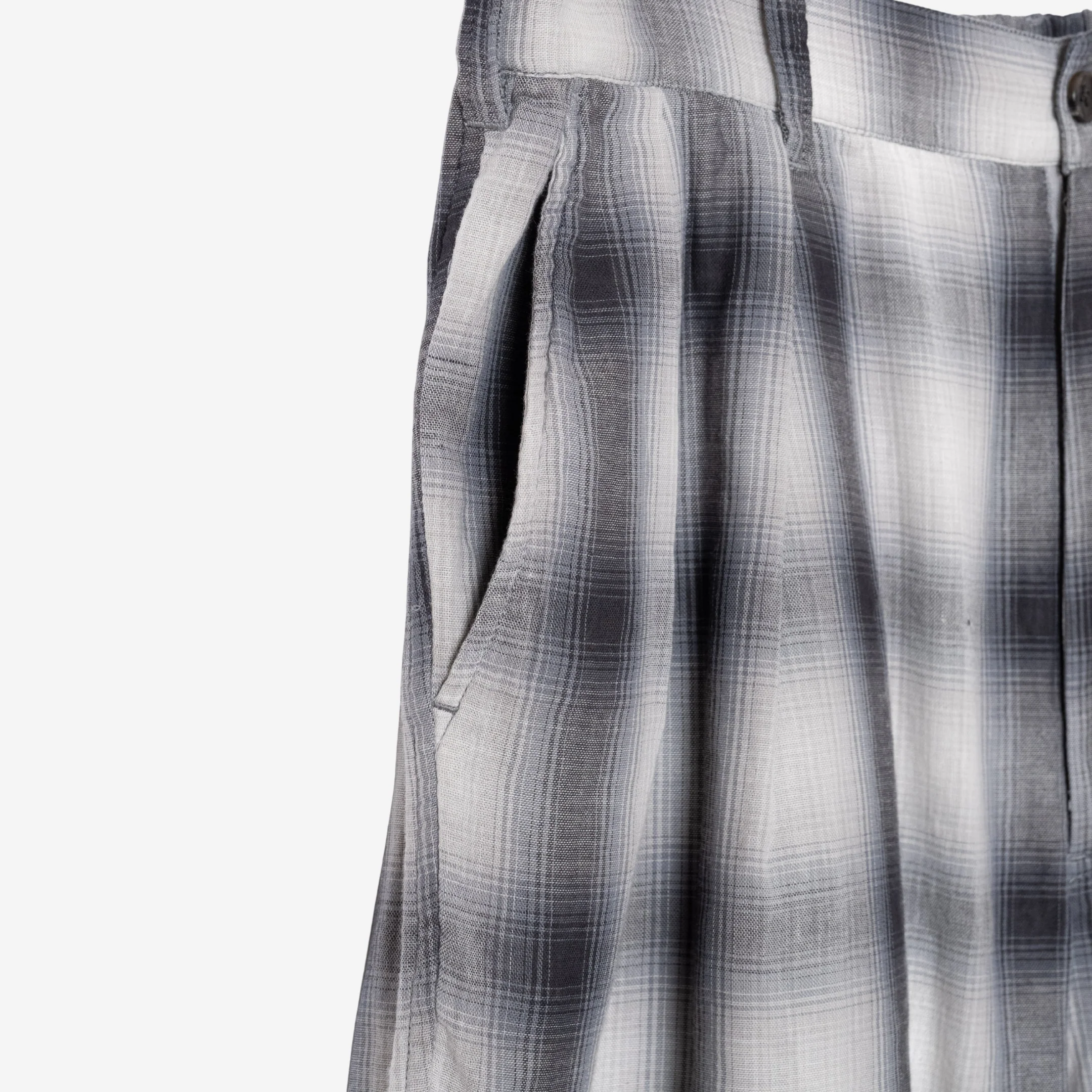 Two Pleat Shorts - Gray/Bone - Image 4
