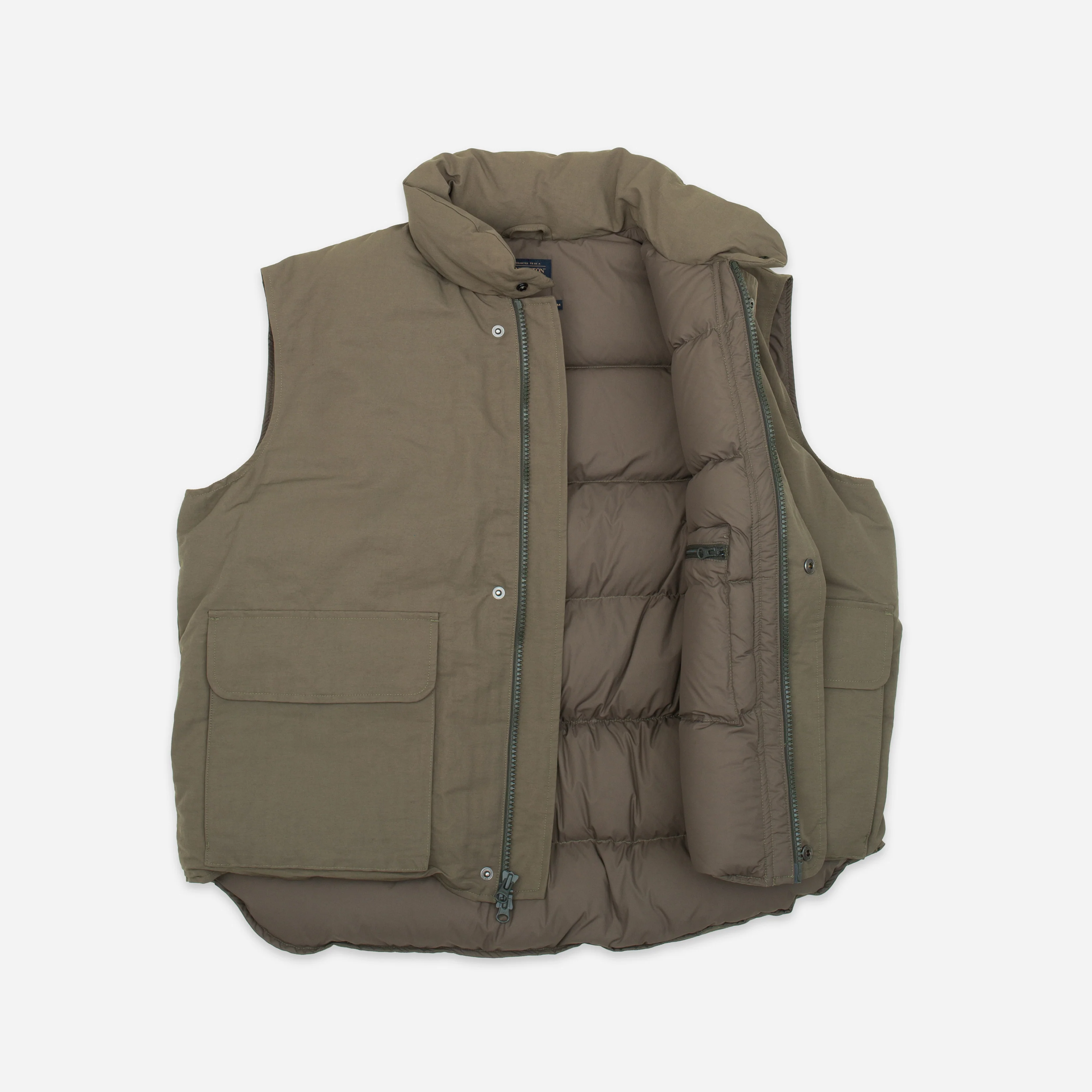 Flat Face Down Vest - Brown - Image 2