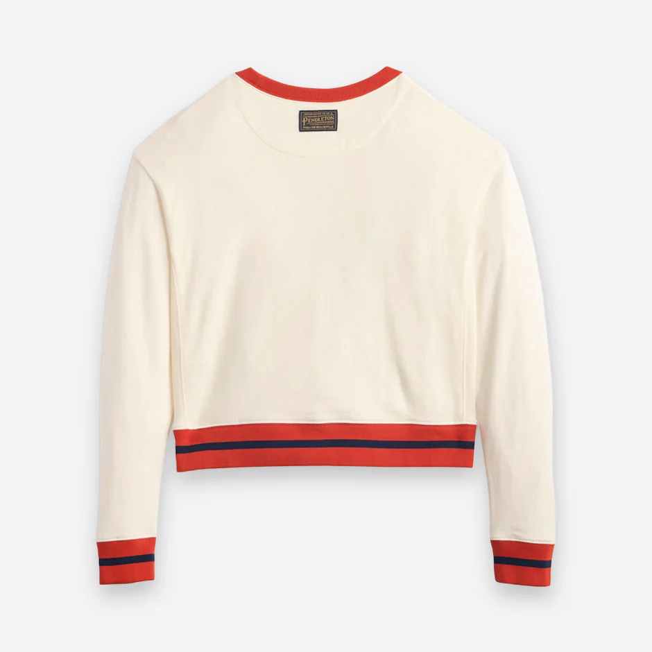 Womens Graphic French Terry Pullover - Ivory - Image 2