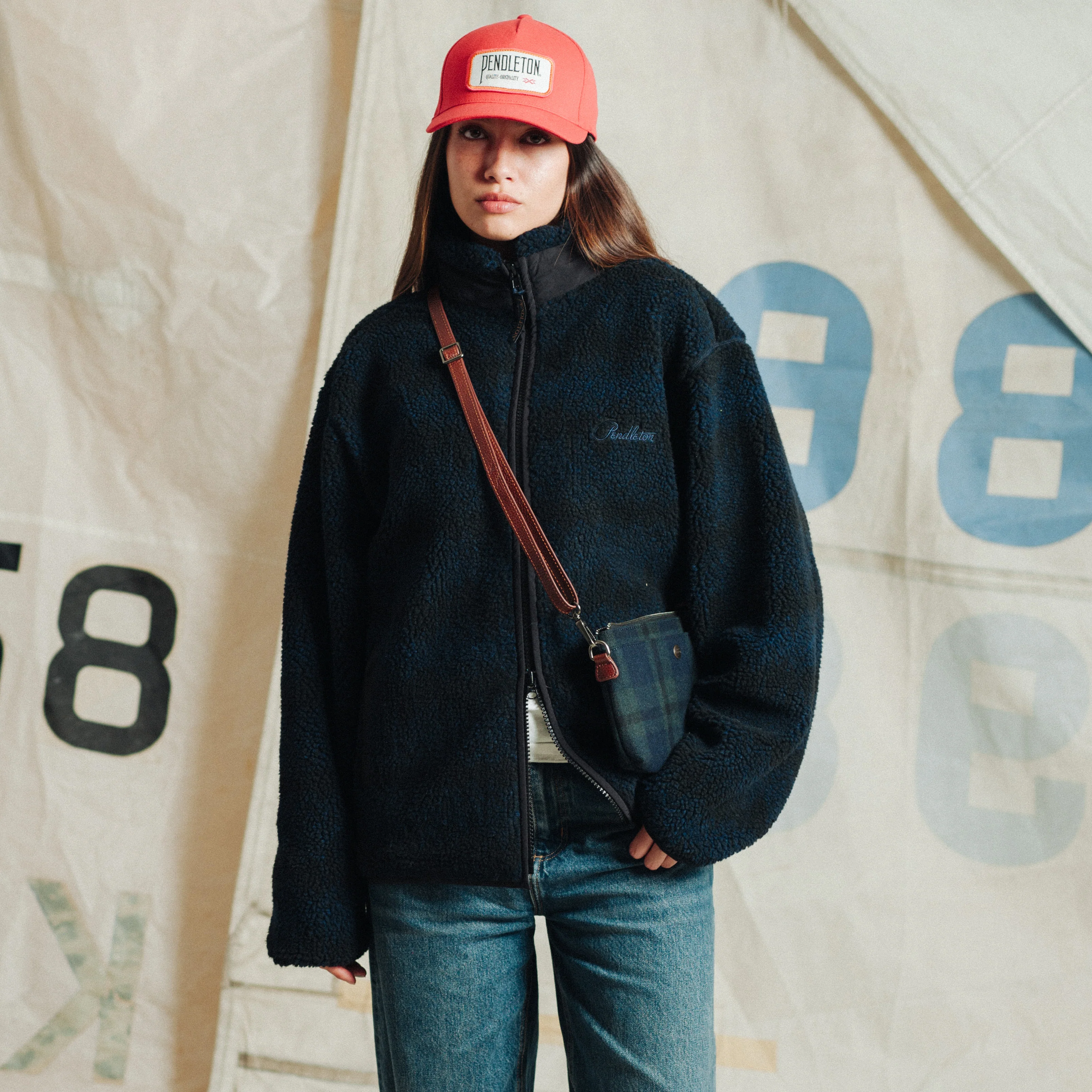 Women's Jacquard Sherpa Fleece Jacket - Skywalkers Navy - Image 5