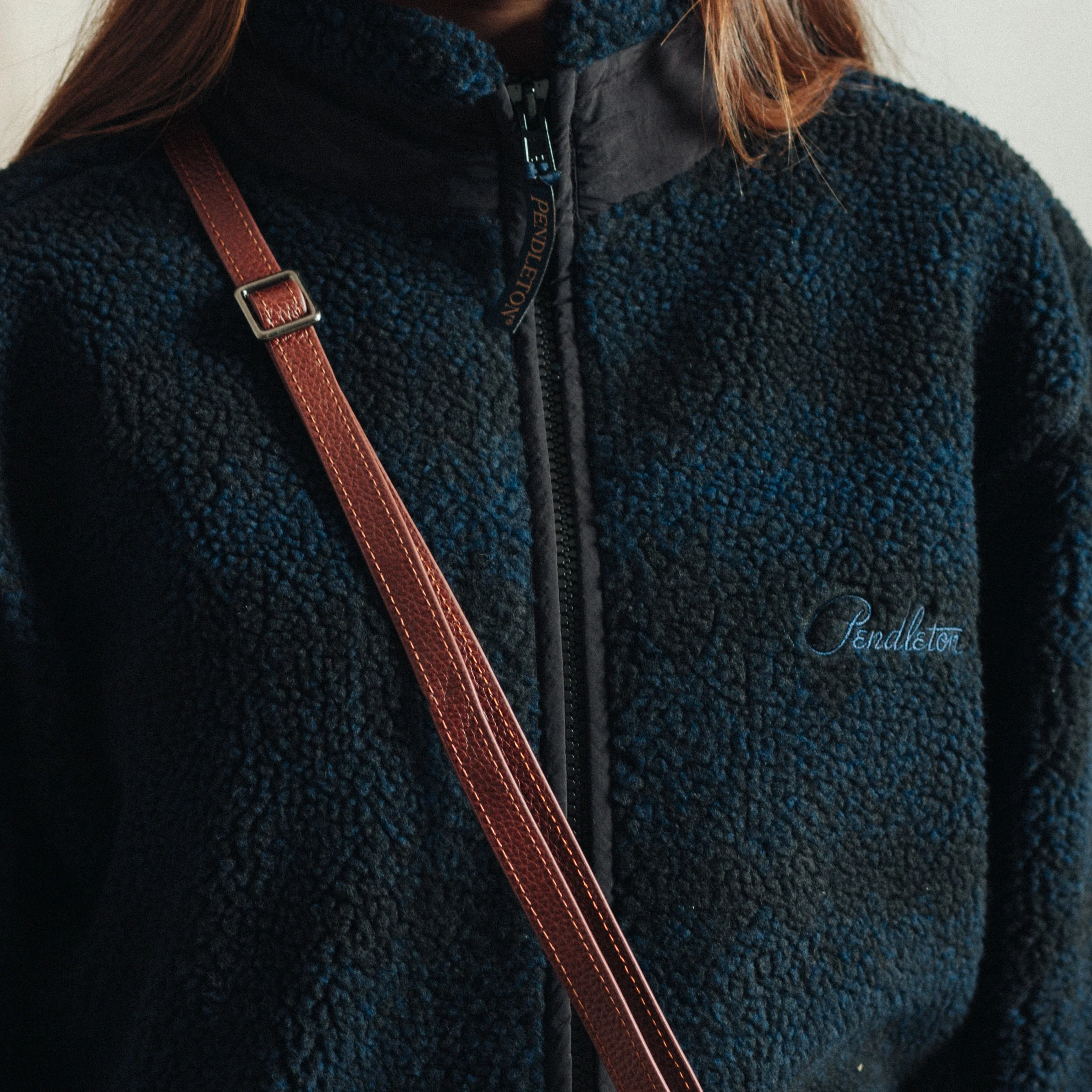 Women's Jacquard Sherpa Fleece Jacket - Skywalkers Navy - Image 6
