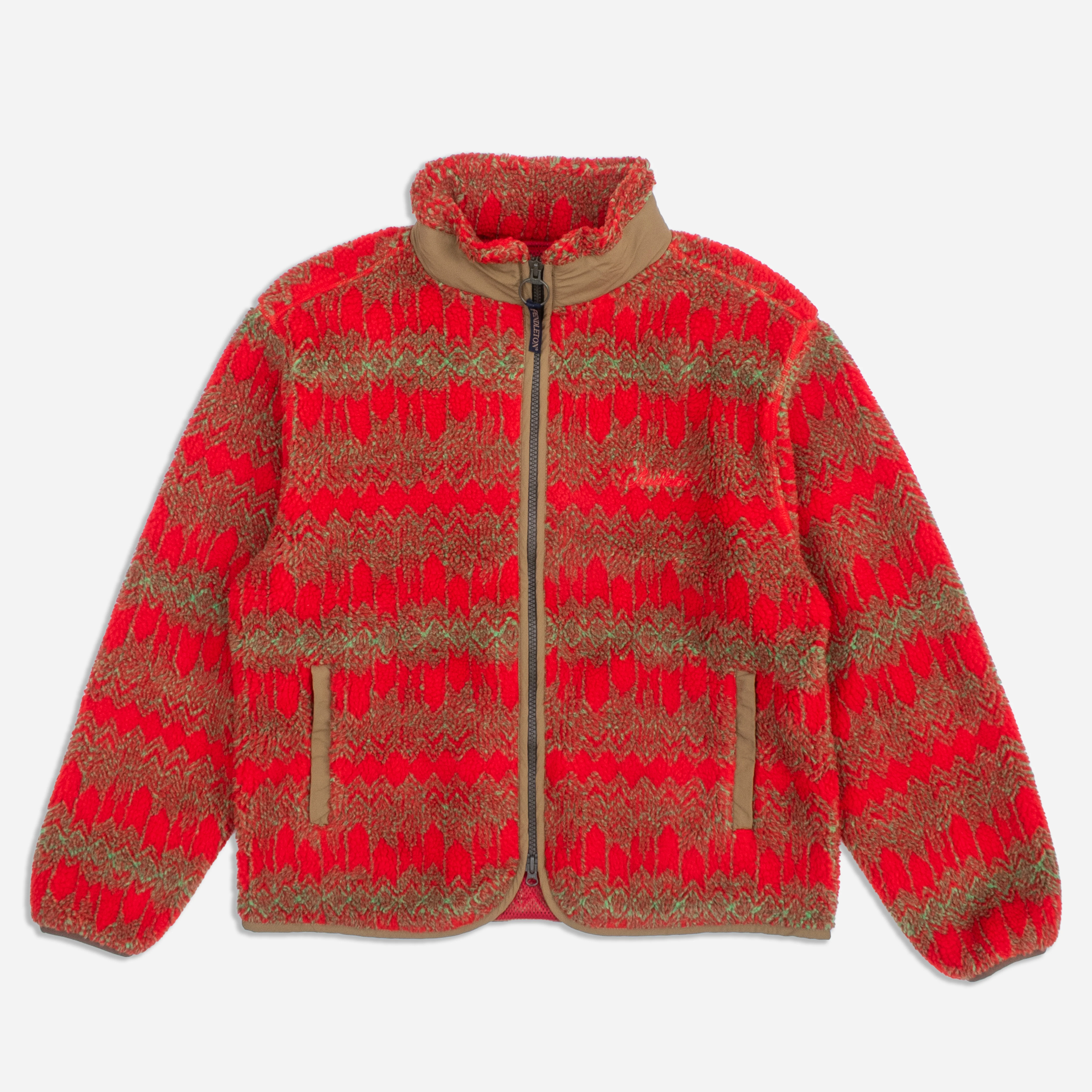 Jacquard Sherpa Fleece Jacket - Skywalkers Red