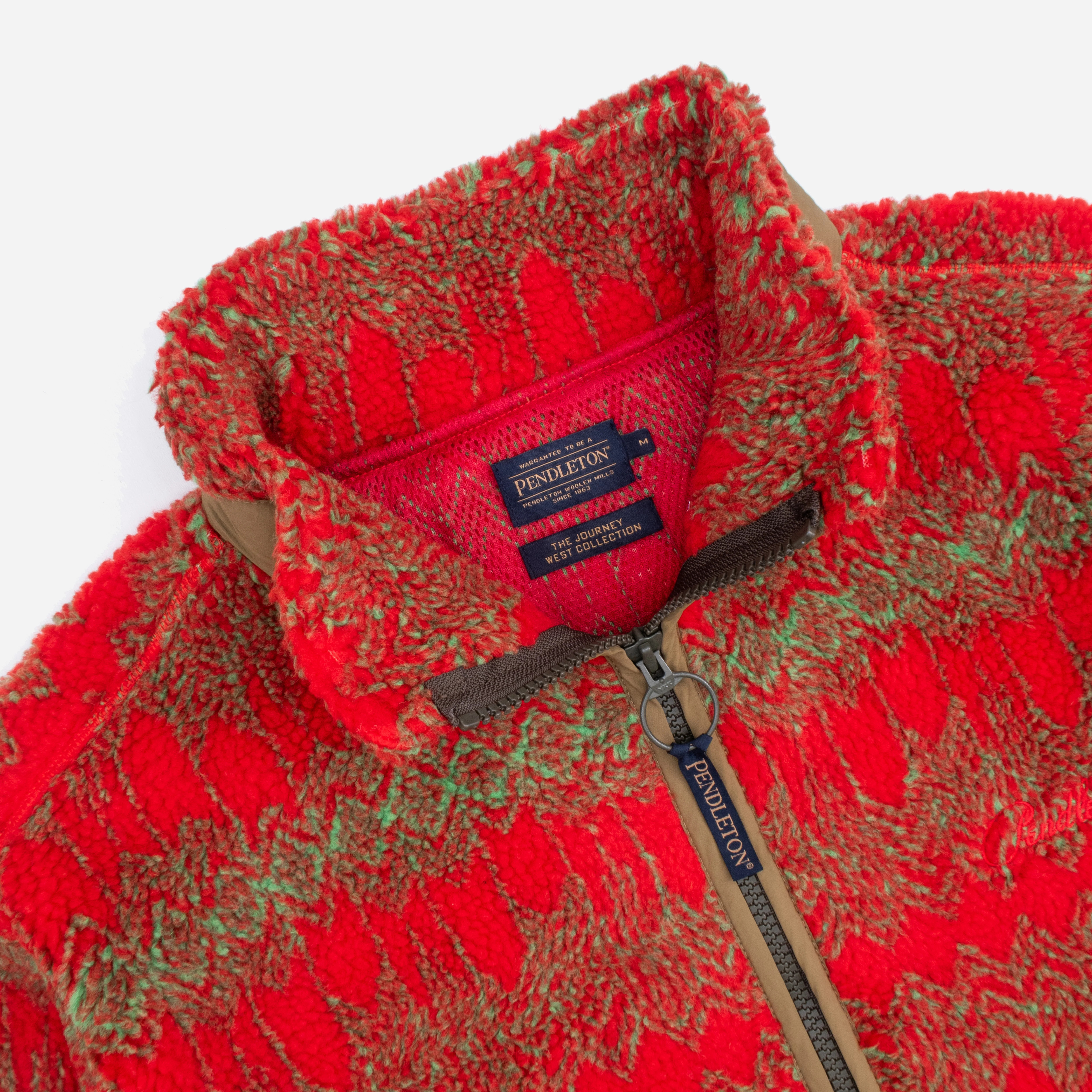 Jacquard Sherpa Fleece Jacket - Skywalkers Red - Image 4