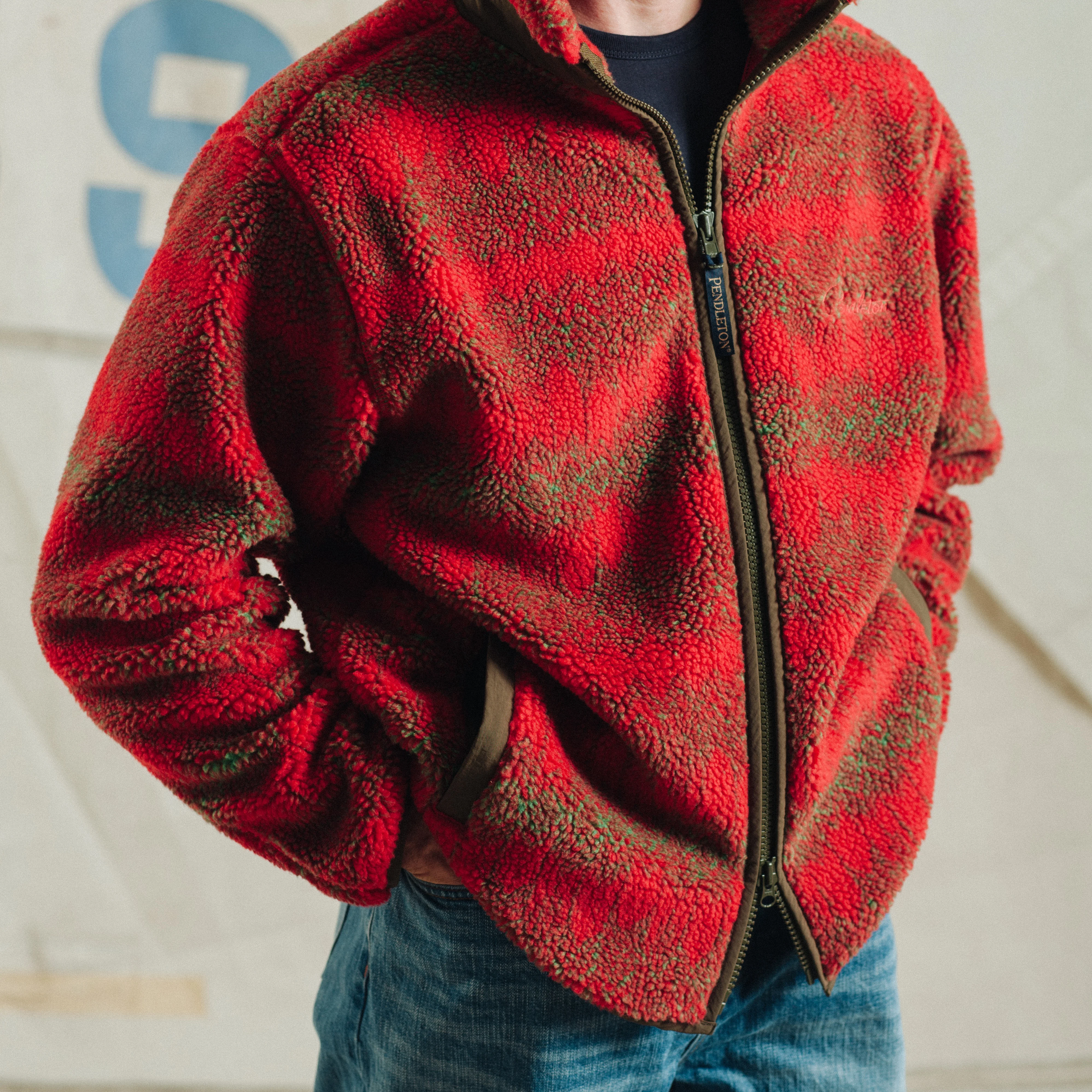 Jacquard Sherpa Fleece Jacket - Skywalkers Red - Image 6