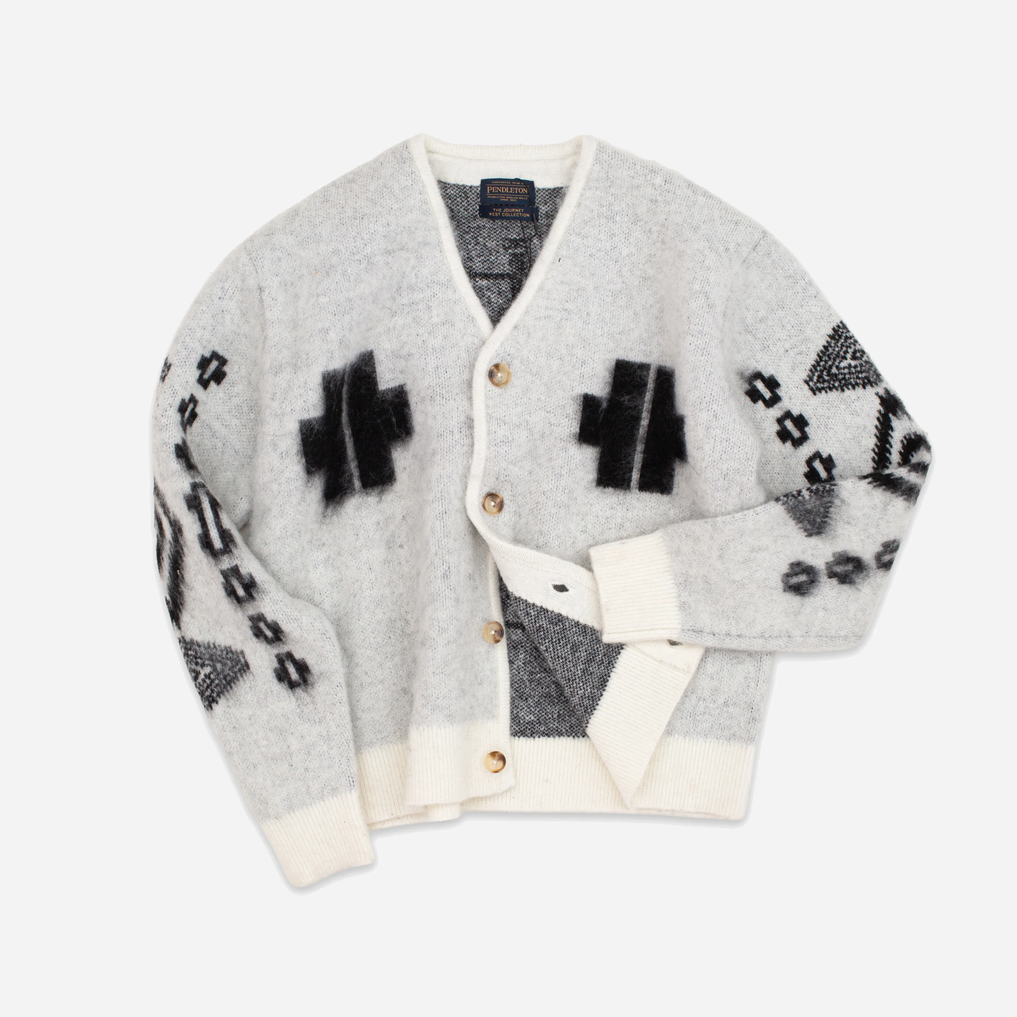 Women's Mohair Cardigan - Los Ojos White - Image 4