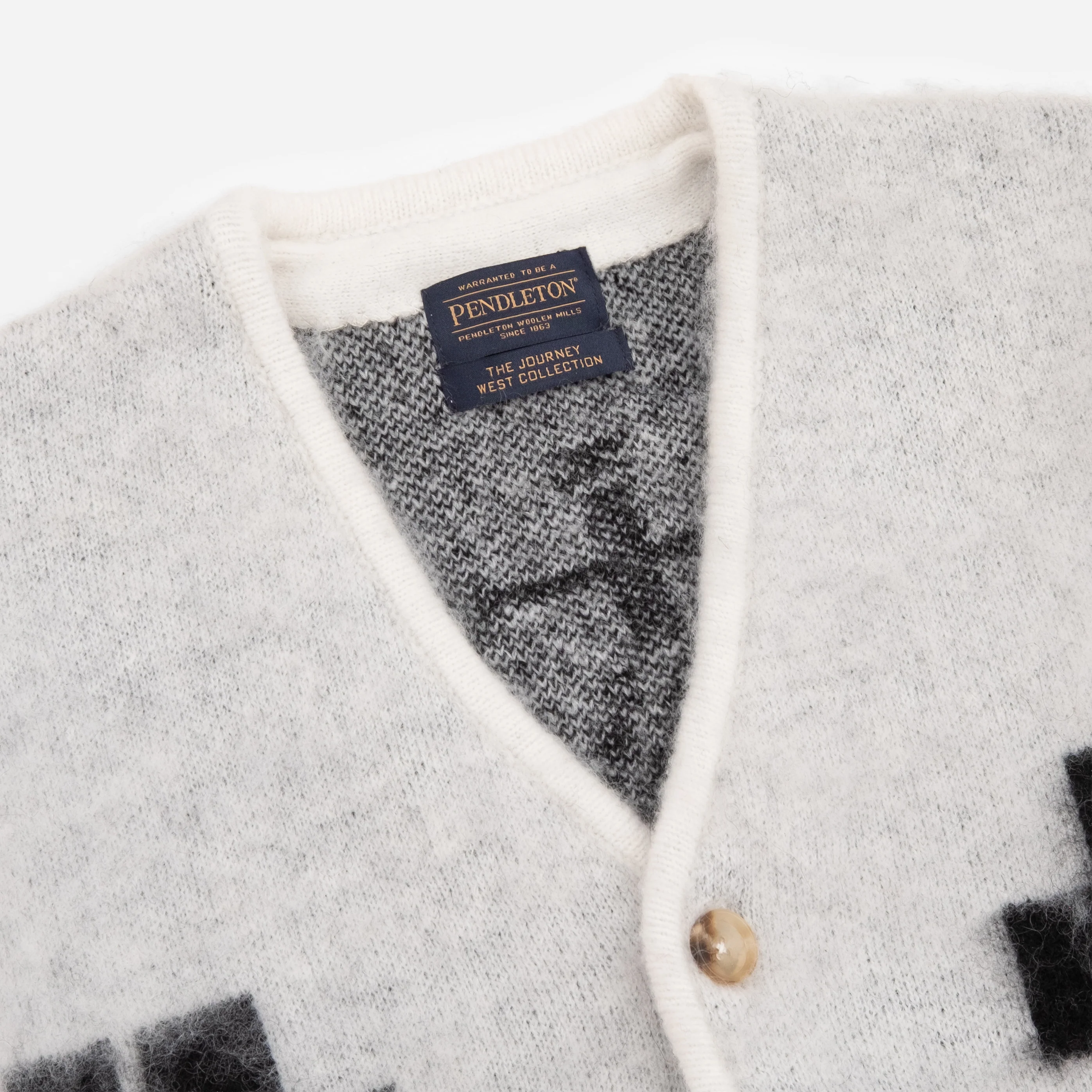 Women's Mohair Cardigan - Los Ojos White - Image 5