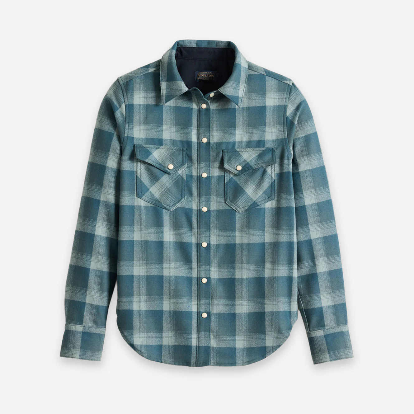 Womens Wool Gambler Shirt - Light Blue Ombre